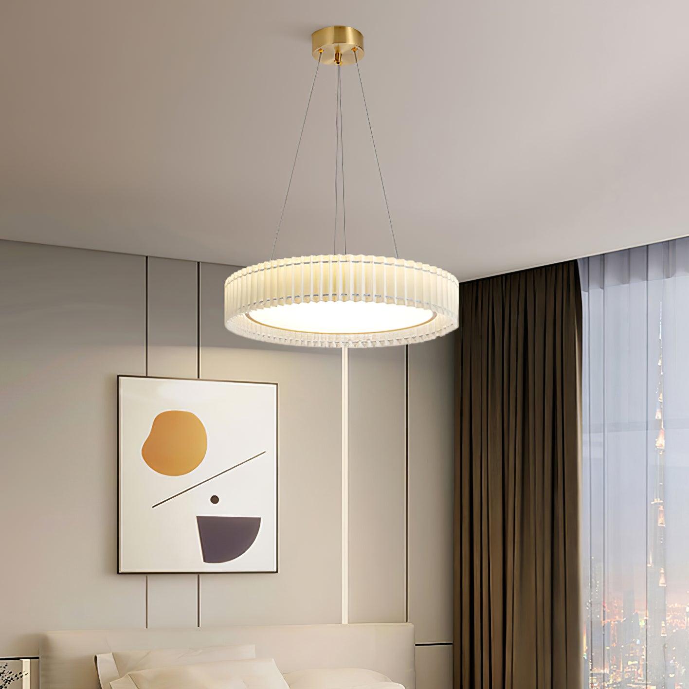 Round Pleated Pendant Lamp - Blowlighting