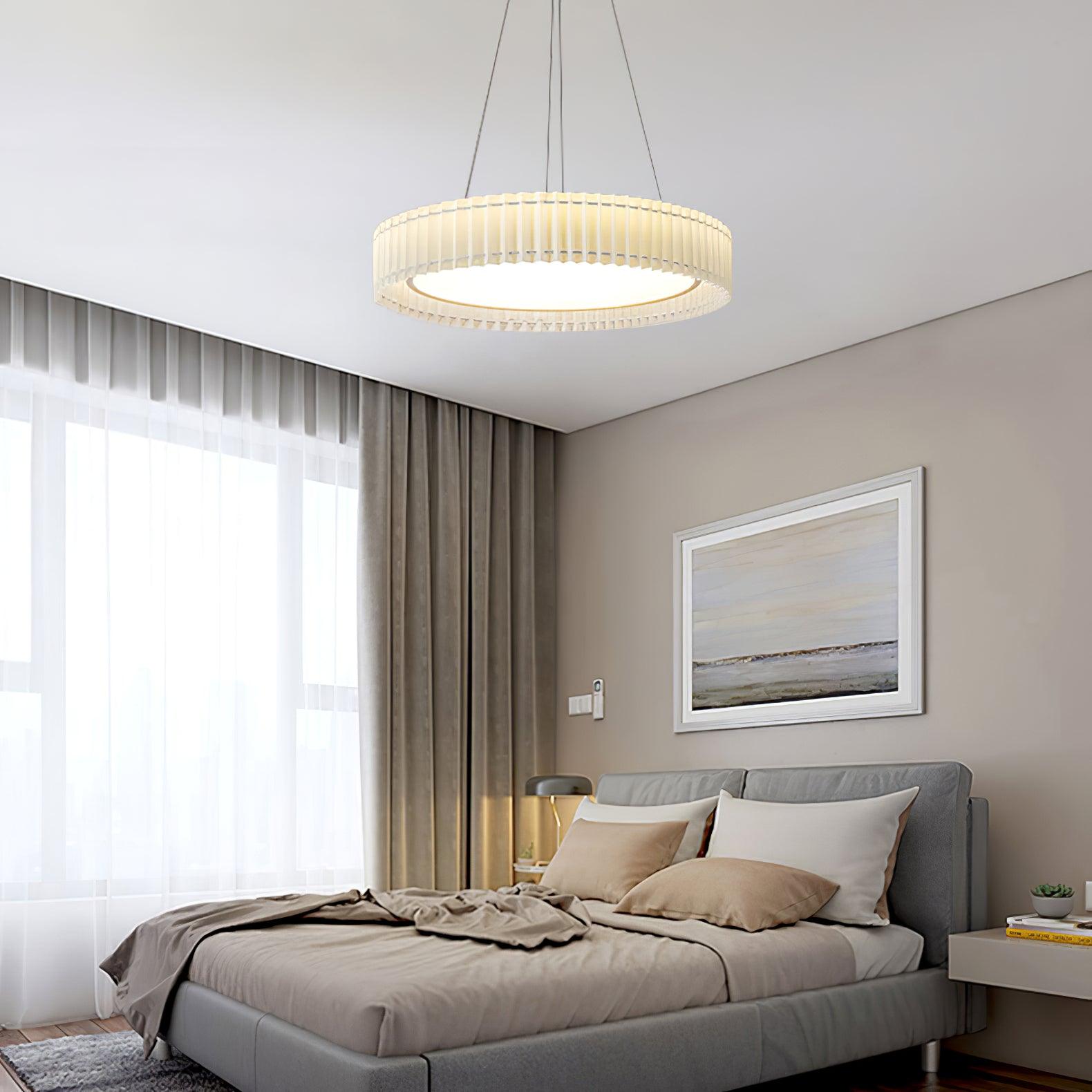 Round Pleated Pendant Lamp - Blowlighting