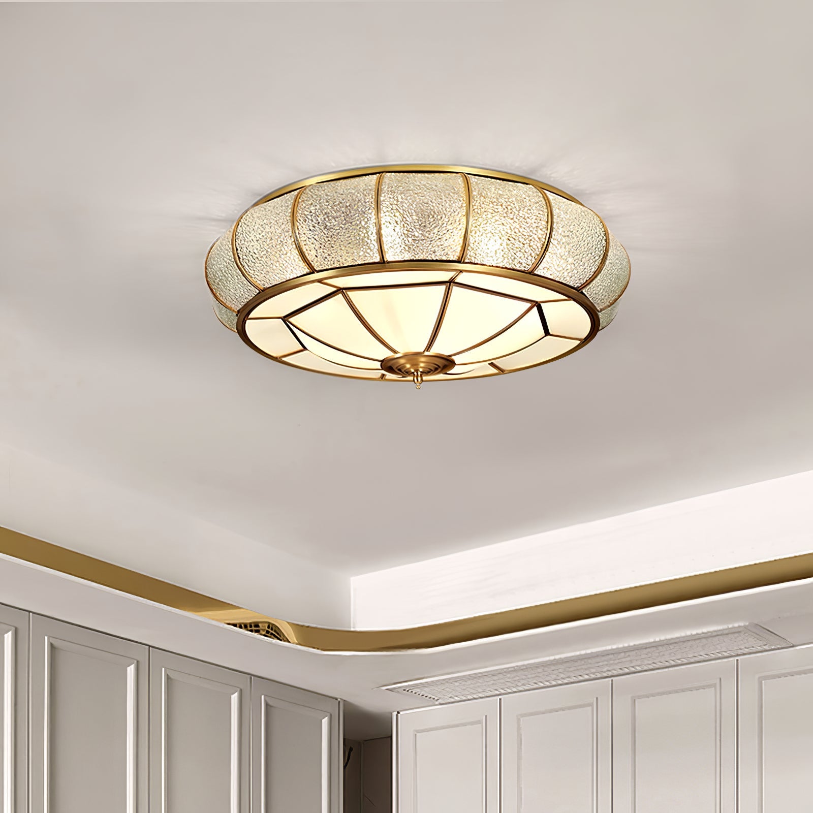 Round Textured Glass Ceiling Light - Blowlighting