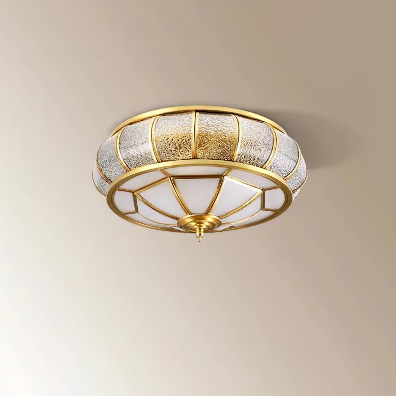 Round Textured Glass Ceiling Light - Blowlighting