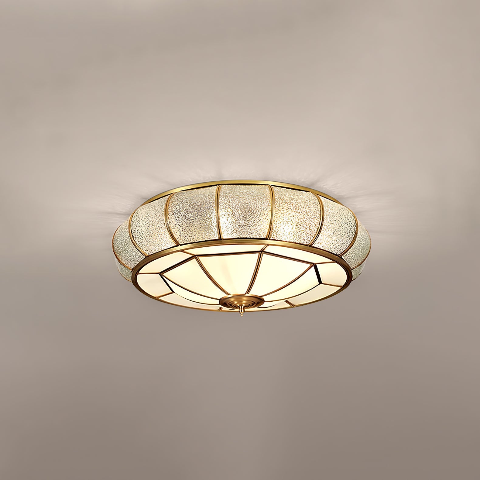 Round Textured Glass Ceiling Light - Blowlighting