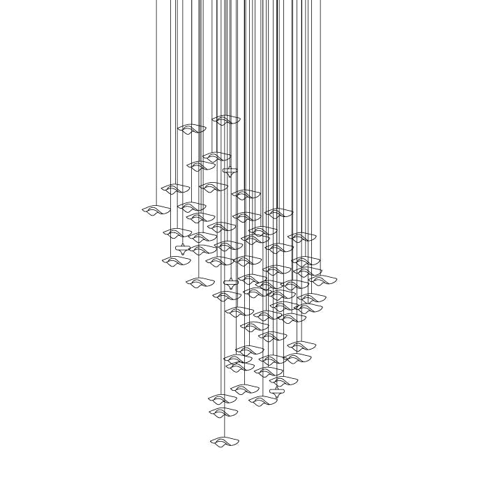 Vecarisra Luxury Tidal Art Glass Pendants Lamp - Blowlighting