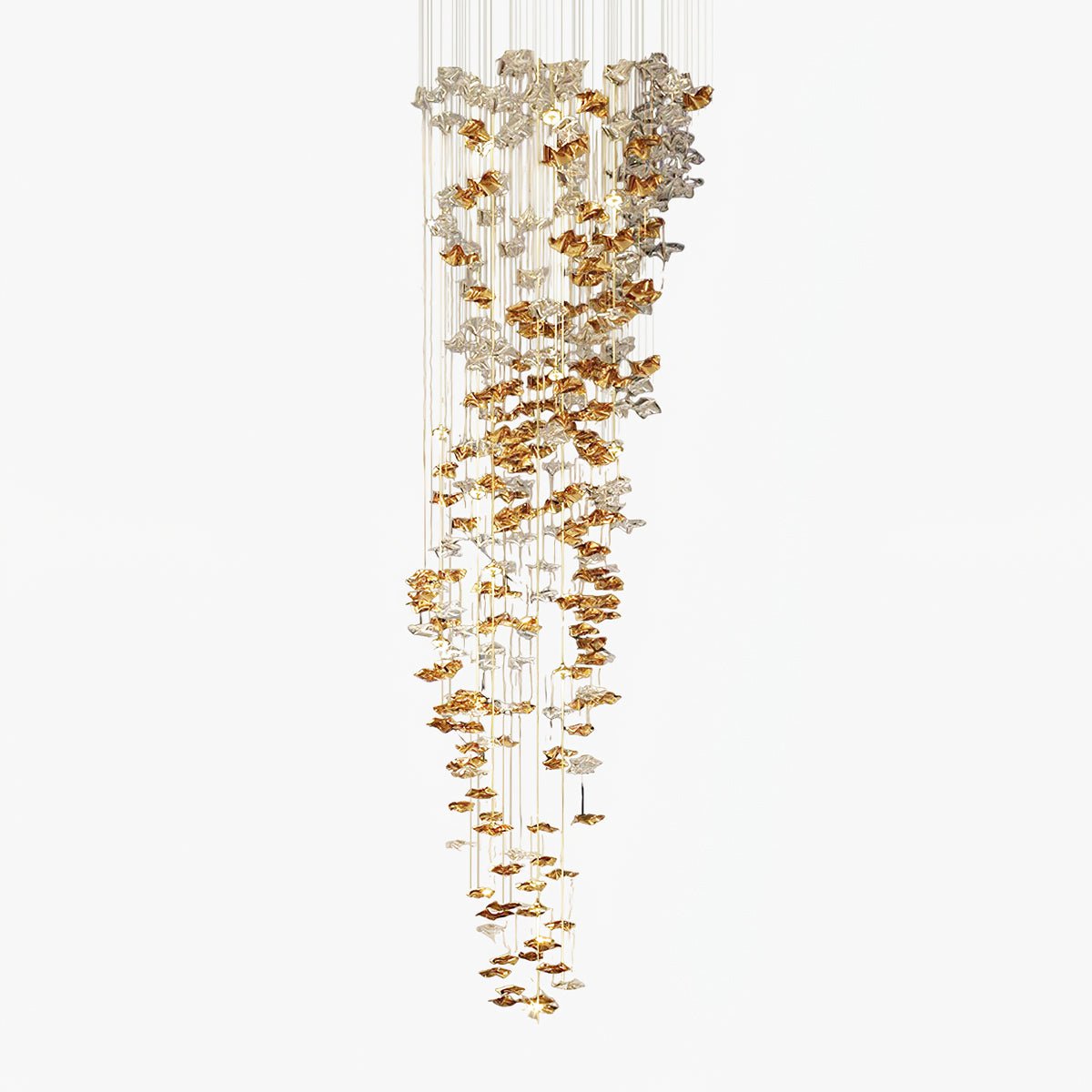Cezorisra Luxury Brass Linear Chandelier - Blowlighting