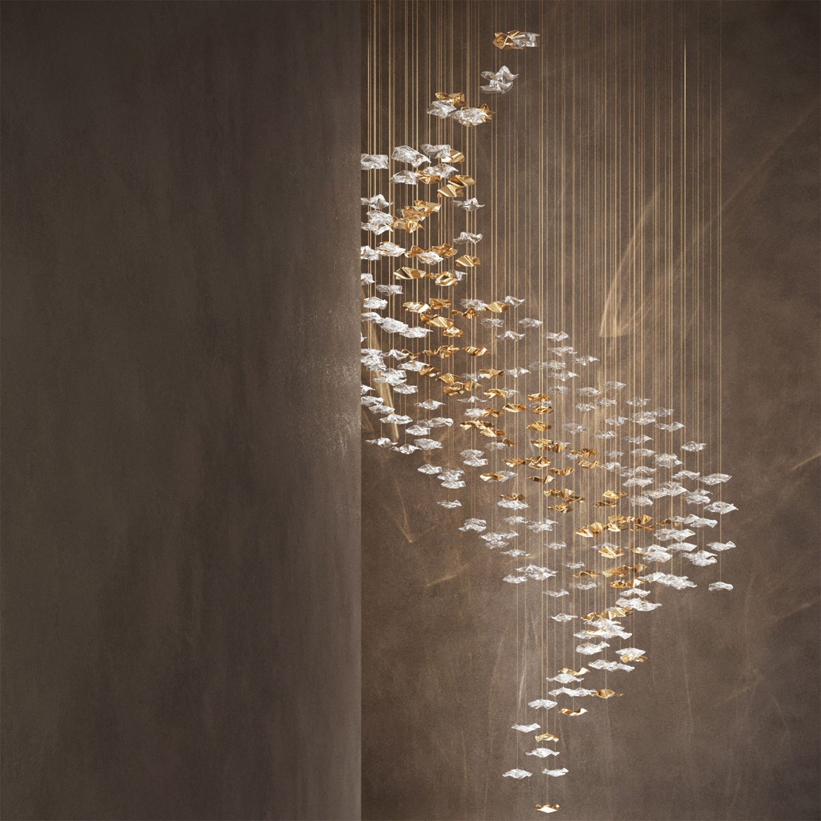 Cezorisra Luxury Brass Linear Chandelier - Blowlighting