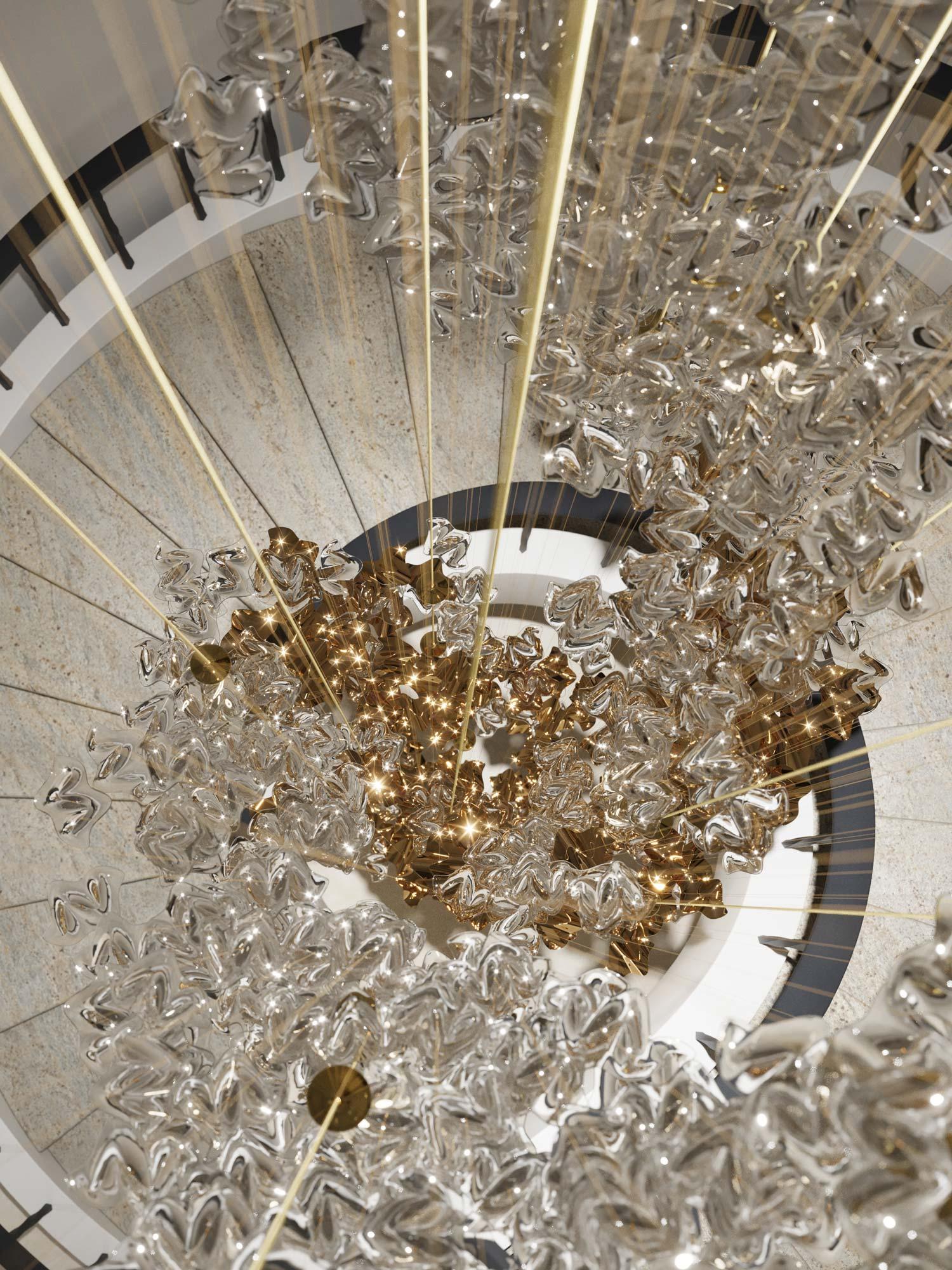 Vecarisra Luxury Tidal Art Glass Pendants Lamp - Blowlighting