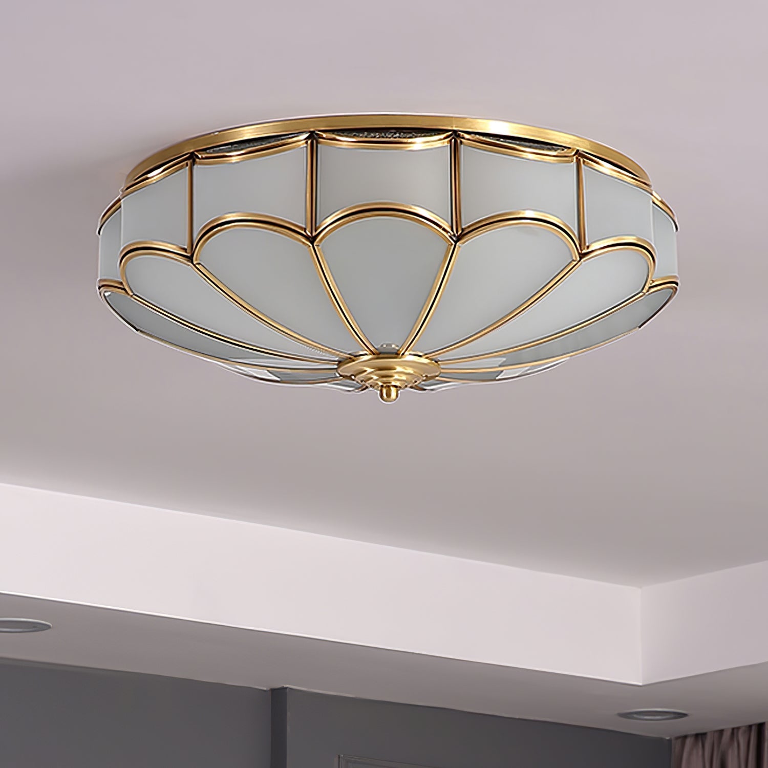Scalloped Flush Ceiling Light - Blowlighting