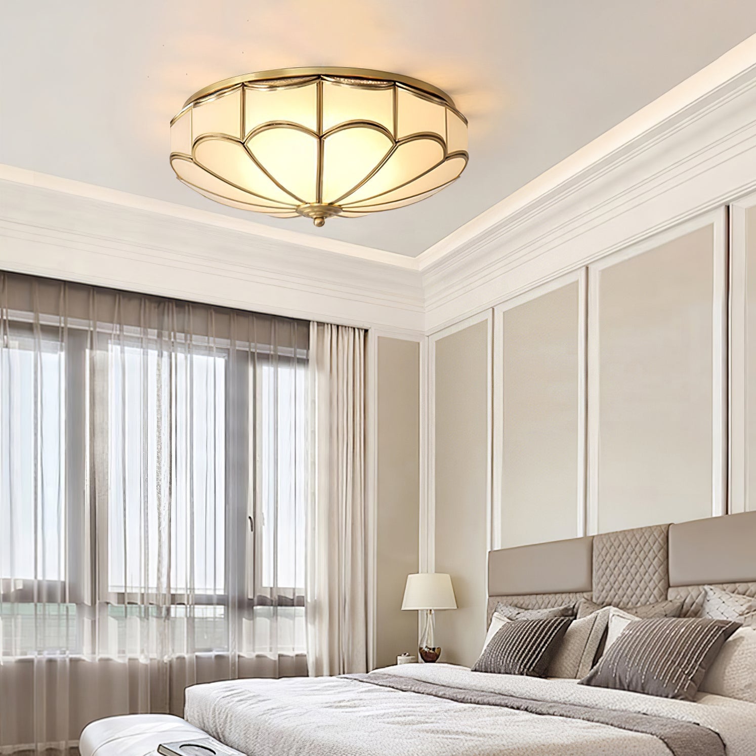 Scalloped Flush Ceiling Light - Blowlighting