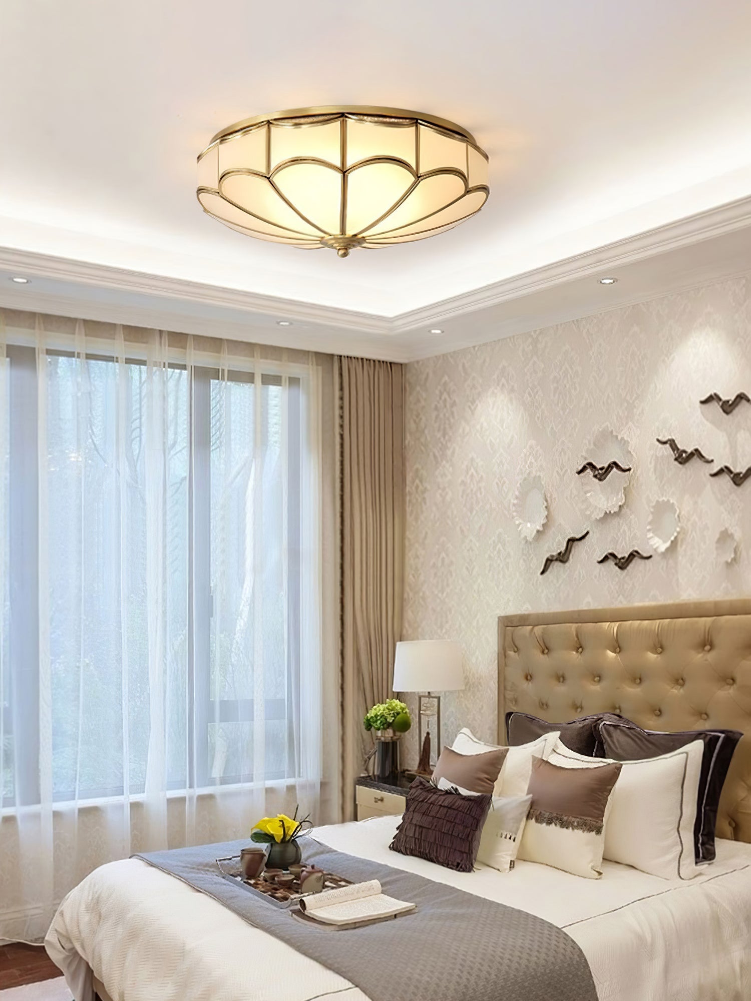 Scalloped Flush Ceiling Light - Blowlighting