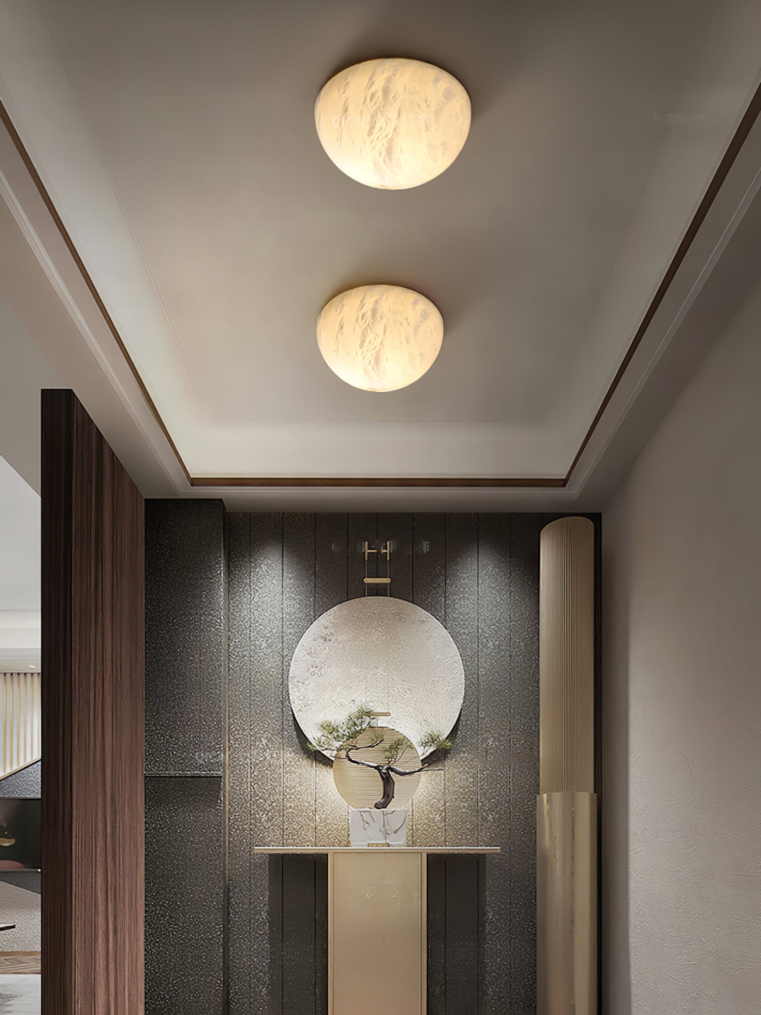 Visoliel Minimalist Alabaster Ceiling Light - Blowlighting