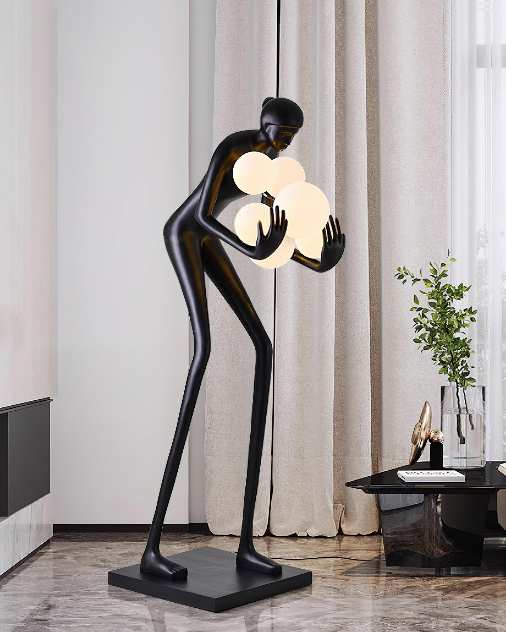 Cradle Sculptural Metal Floor Lamp - Blowlighting