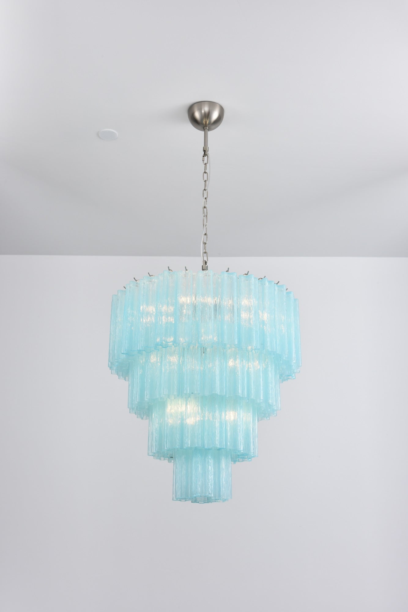 Aurora Chandelier Cascade Layered Glass Elegant Vintage - Blowlighting