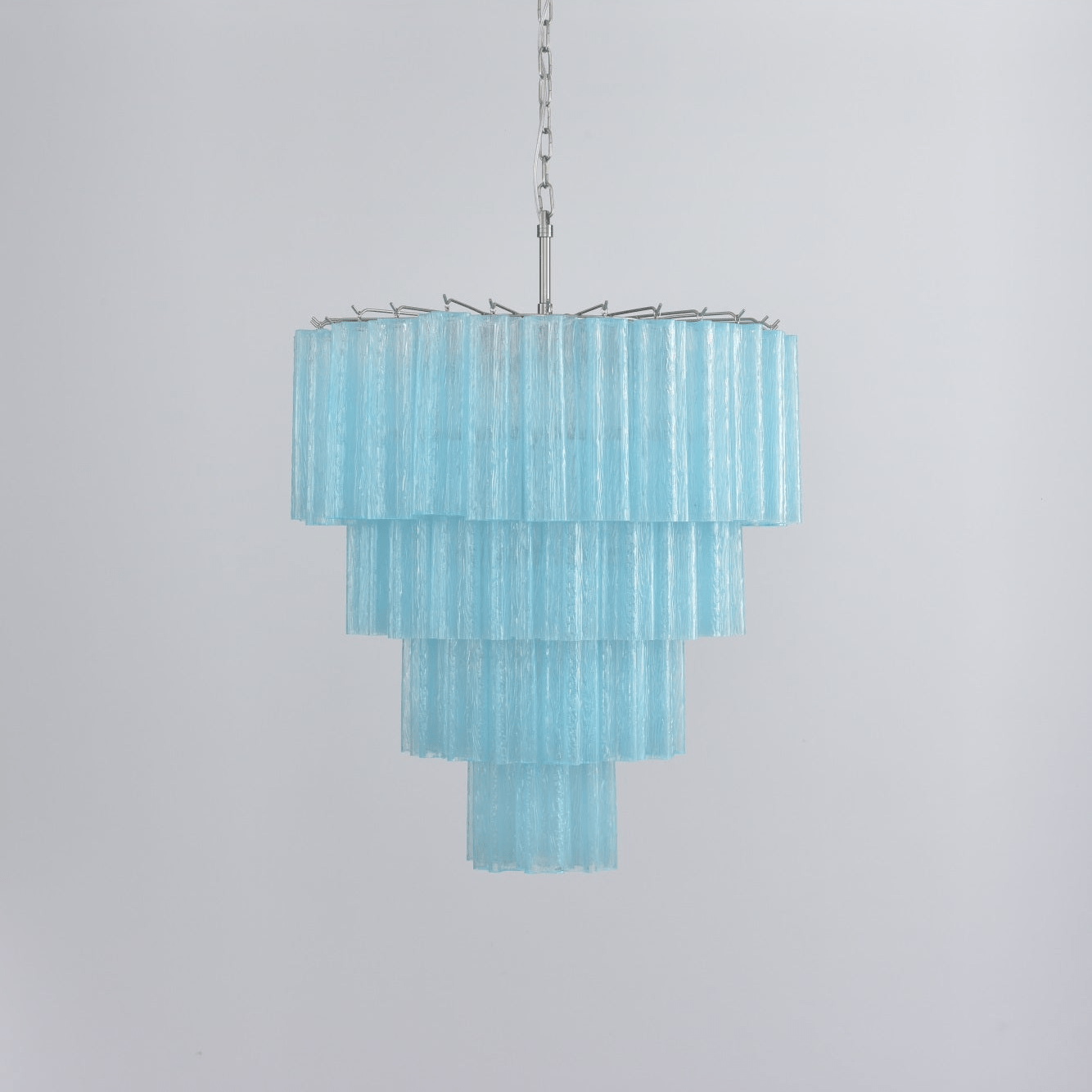 Aurora Chandelier Cascade Layered Glass Elegant Vintage - Blowlighting