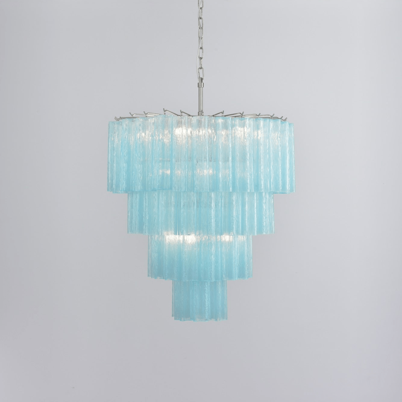 Aurora Chandelier Cascade Layered Glass Elegant Vintage - Blowlighting