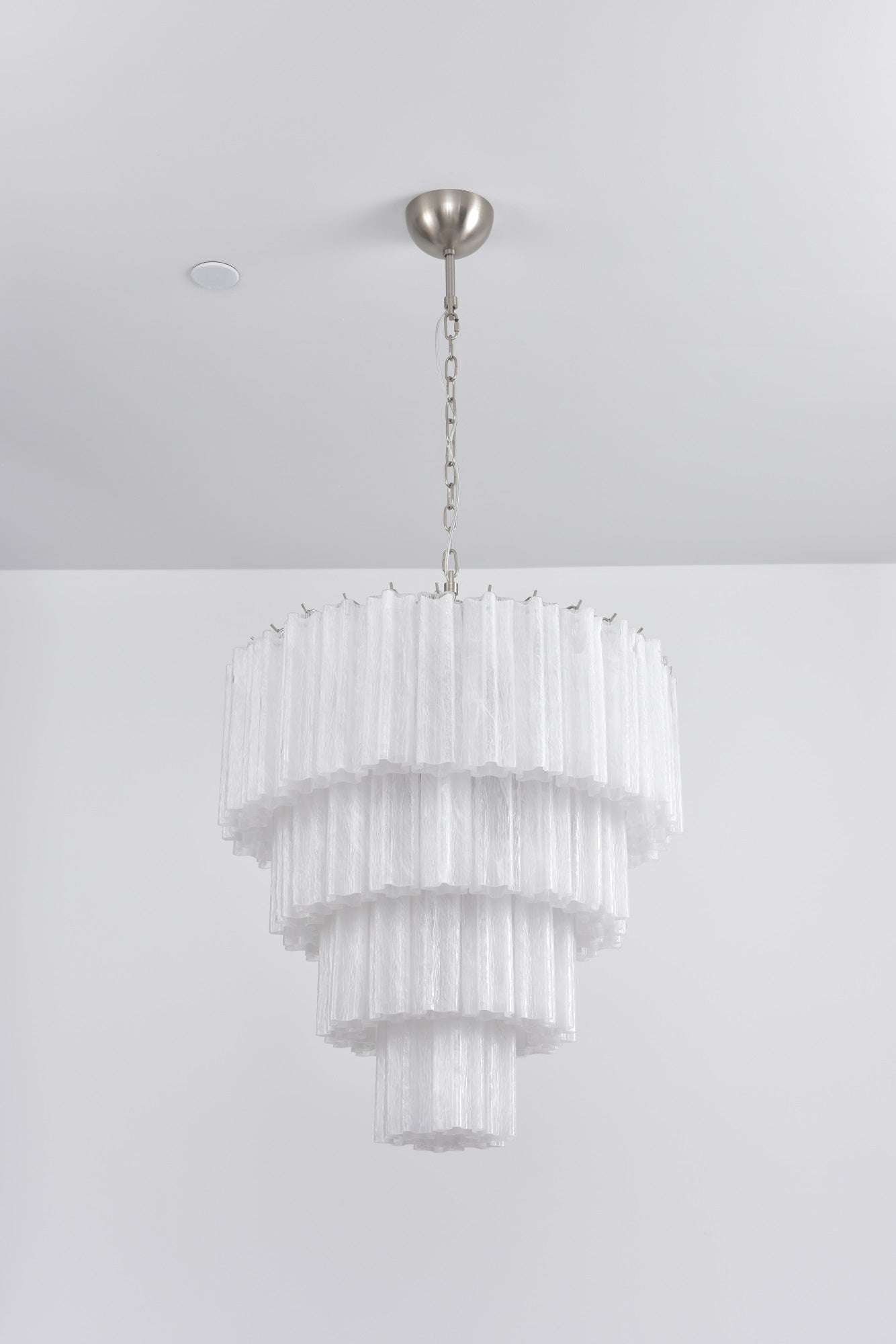 Aurora Chandelier Cascade Layered Glass Elegant Vintage - Blowlighting