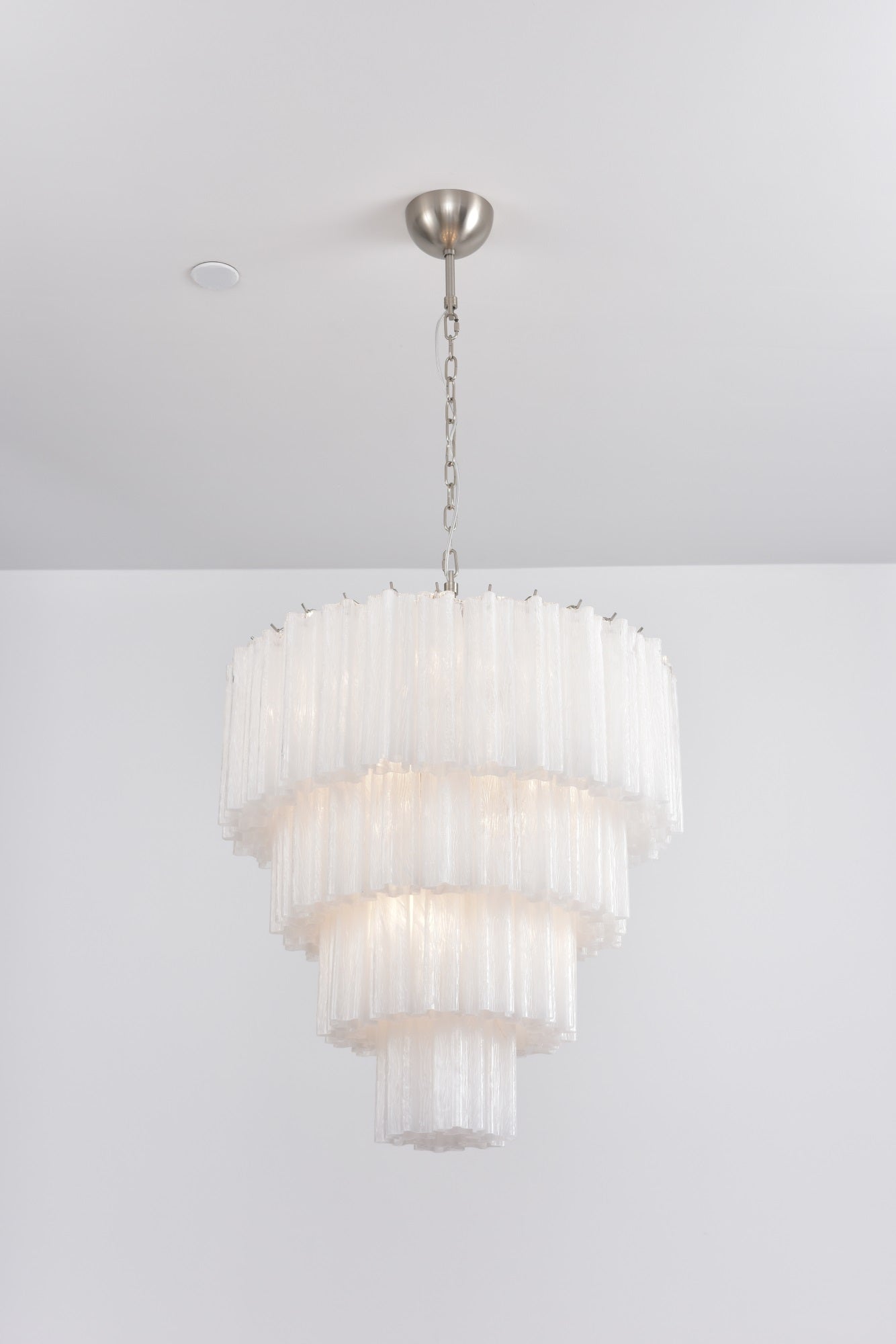 Aurora Chandelier Cascade Layered Glass Elegant Vintage - Blowlighting