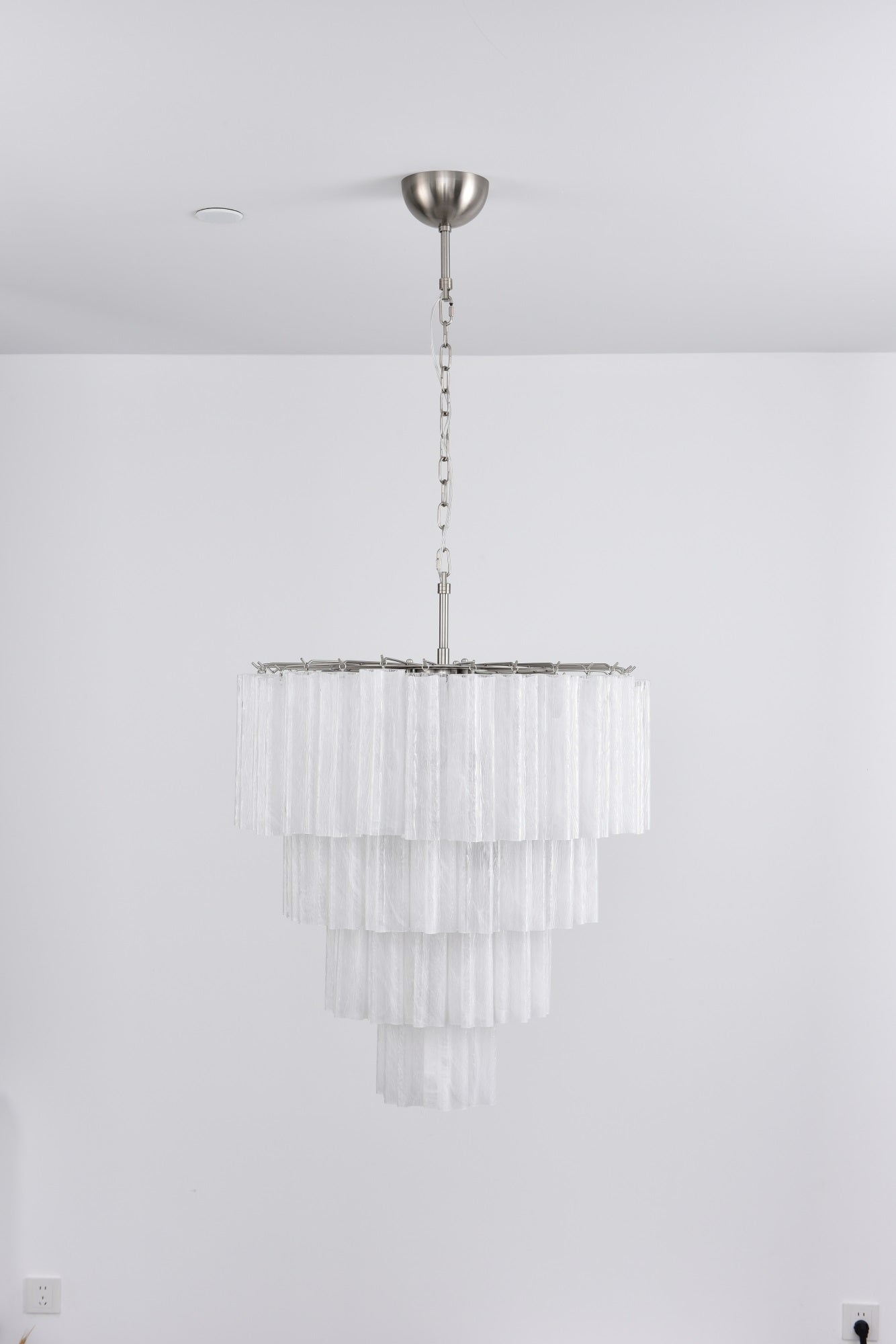 Aurora Chandelier Cascade Layered Glass Elegant Vintage - Blowlighting