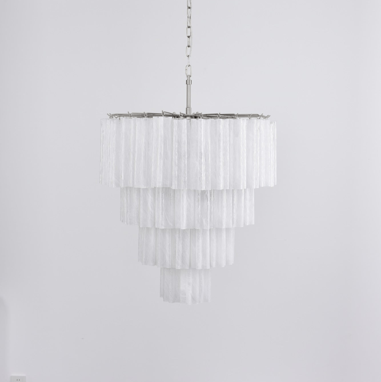 Aurora Chandelier Cascade Layered Glass Elegant Vintage - Blowlighting