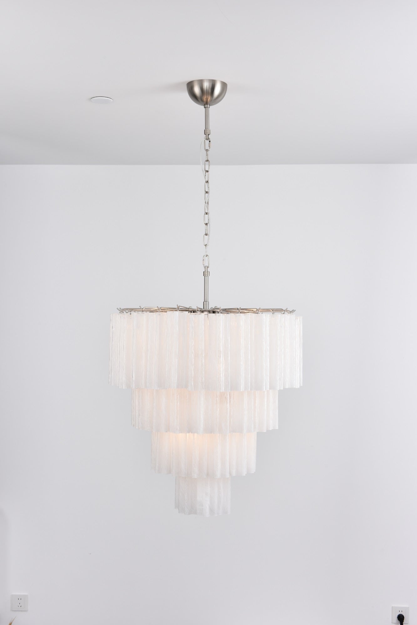 Aurora Chandelier Cascade Layered Glass Elegant Vintage - Blowlighting
