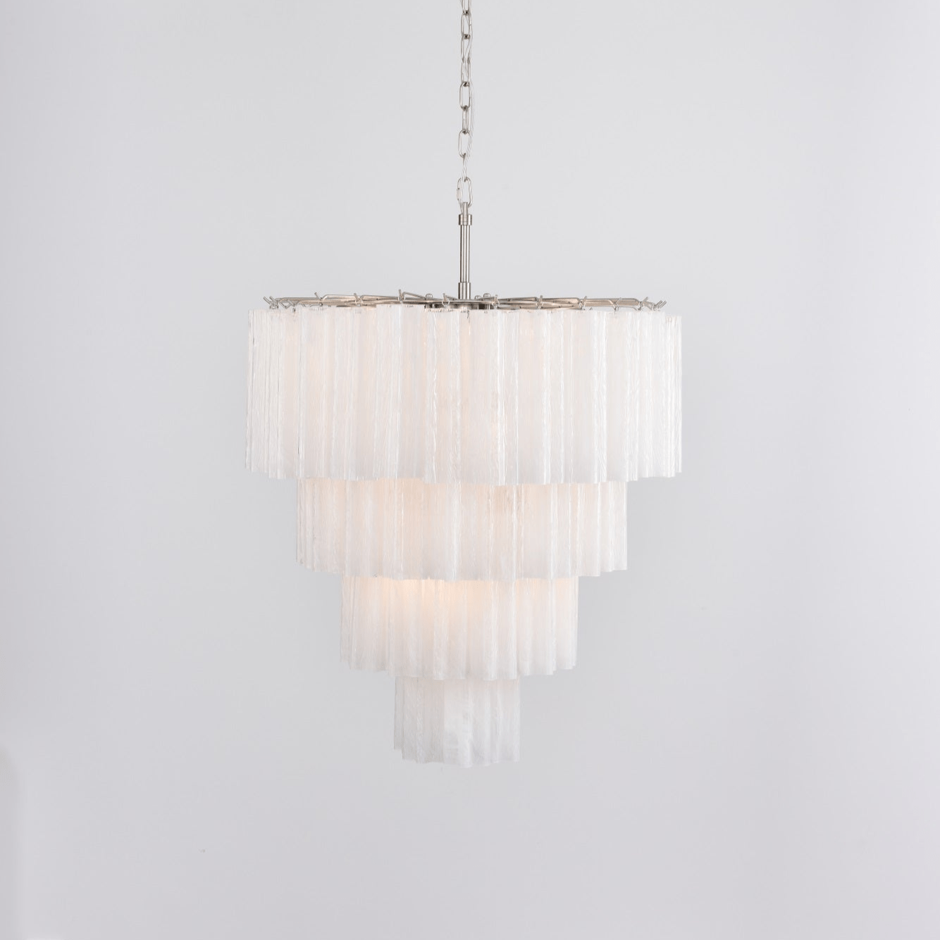Aurora Chandelier Cascade Layered Glass Elegant Vintage - Blowlighting