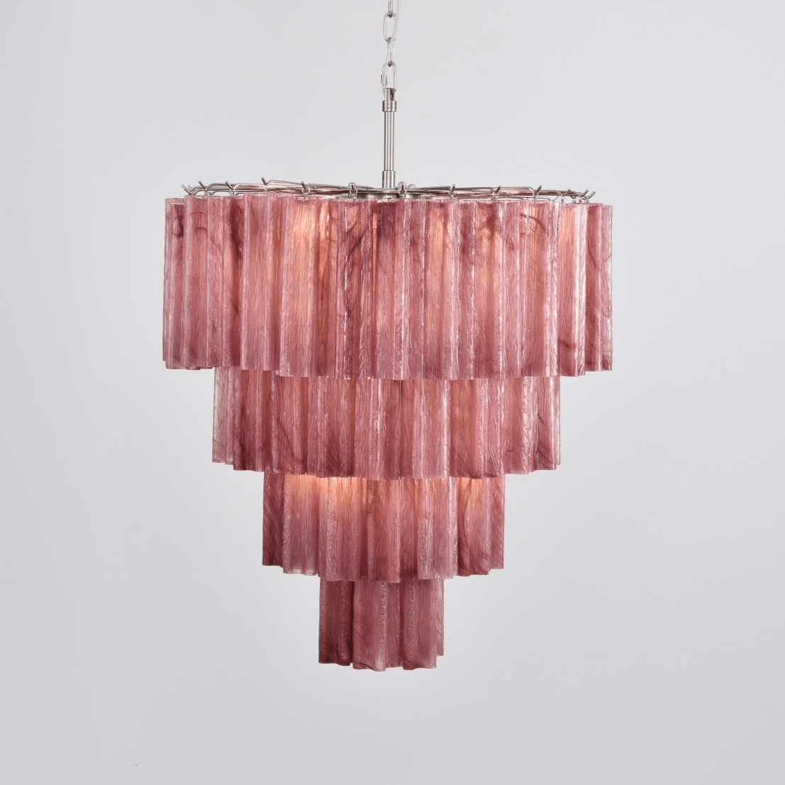 Aurora Chandelier Cascade Layered Glass Elegant Vintage - Blowlighting