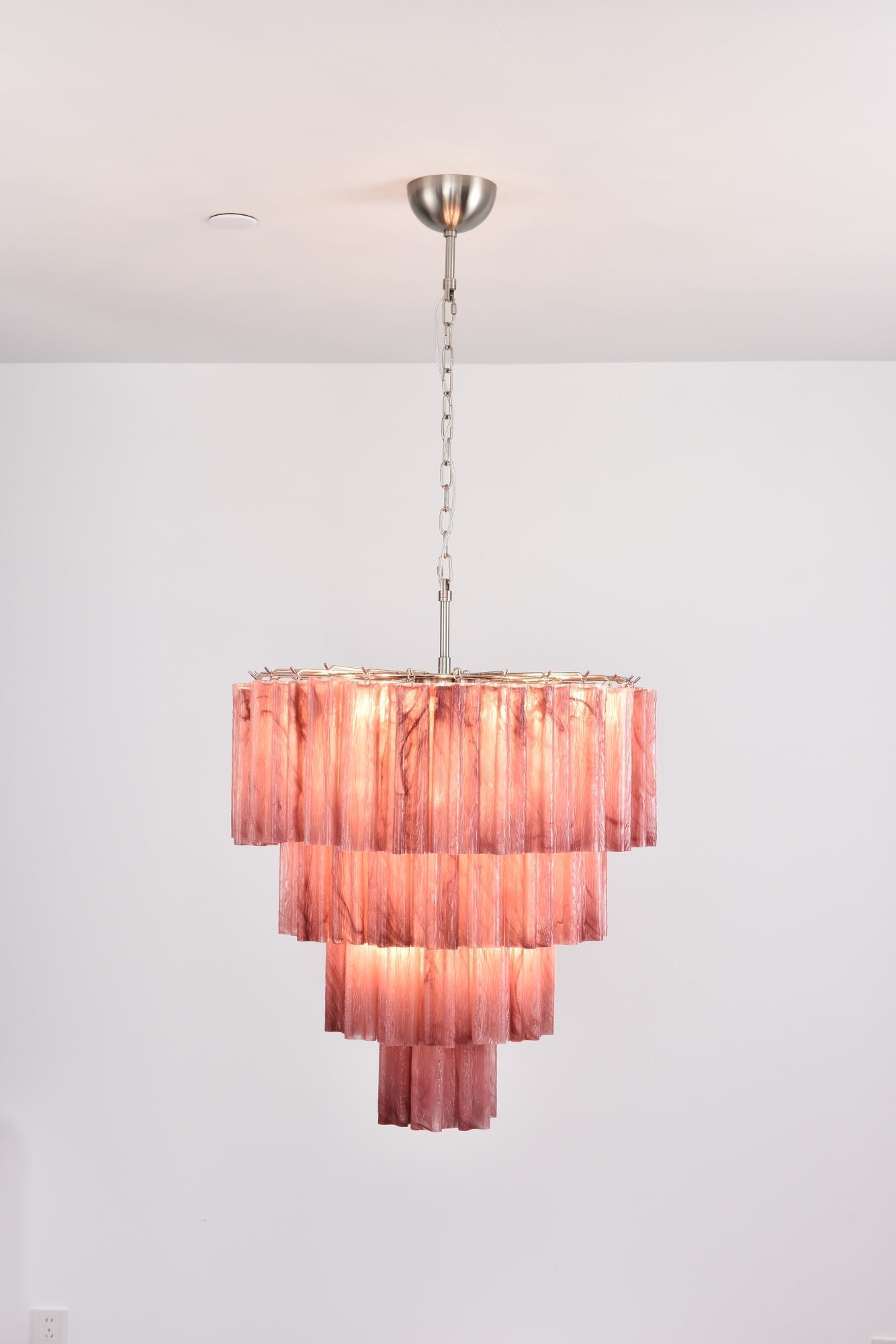 Aurora Chandelier Cascade Layered Glass Elegant Vintage - Blowlighting