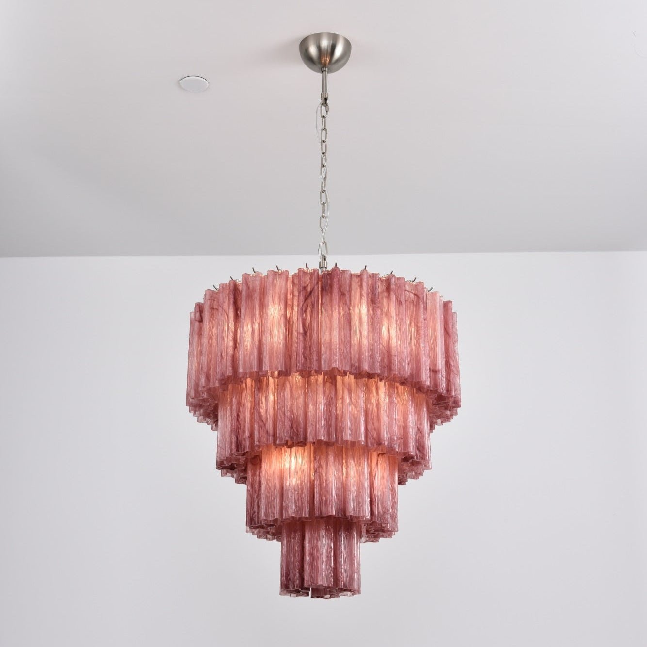 Aurora Chandelier Cascade Layered Glass Elegant Vintage - Blowlighting