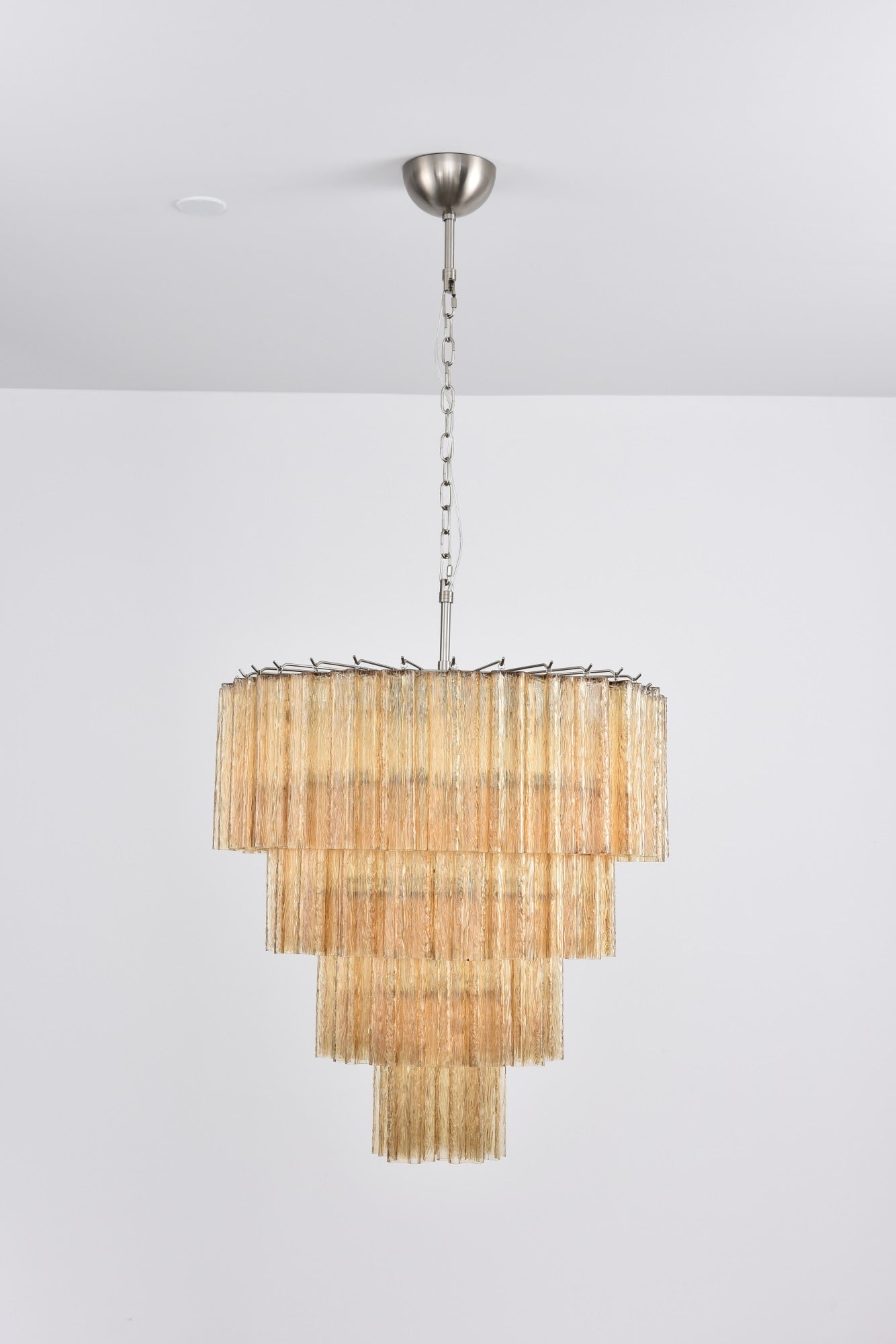 Aurora Chandelier Cascade Layered Glass Elegant Vintage - Blowlighting