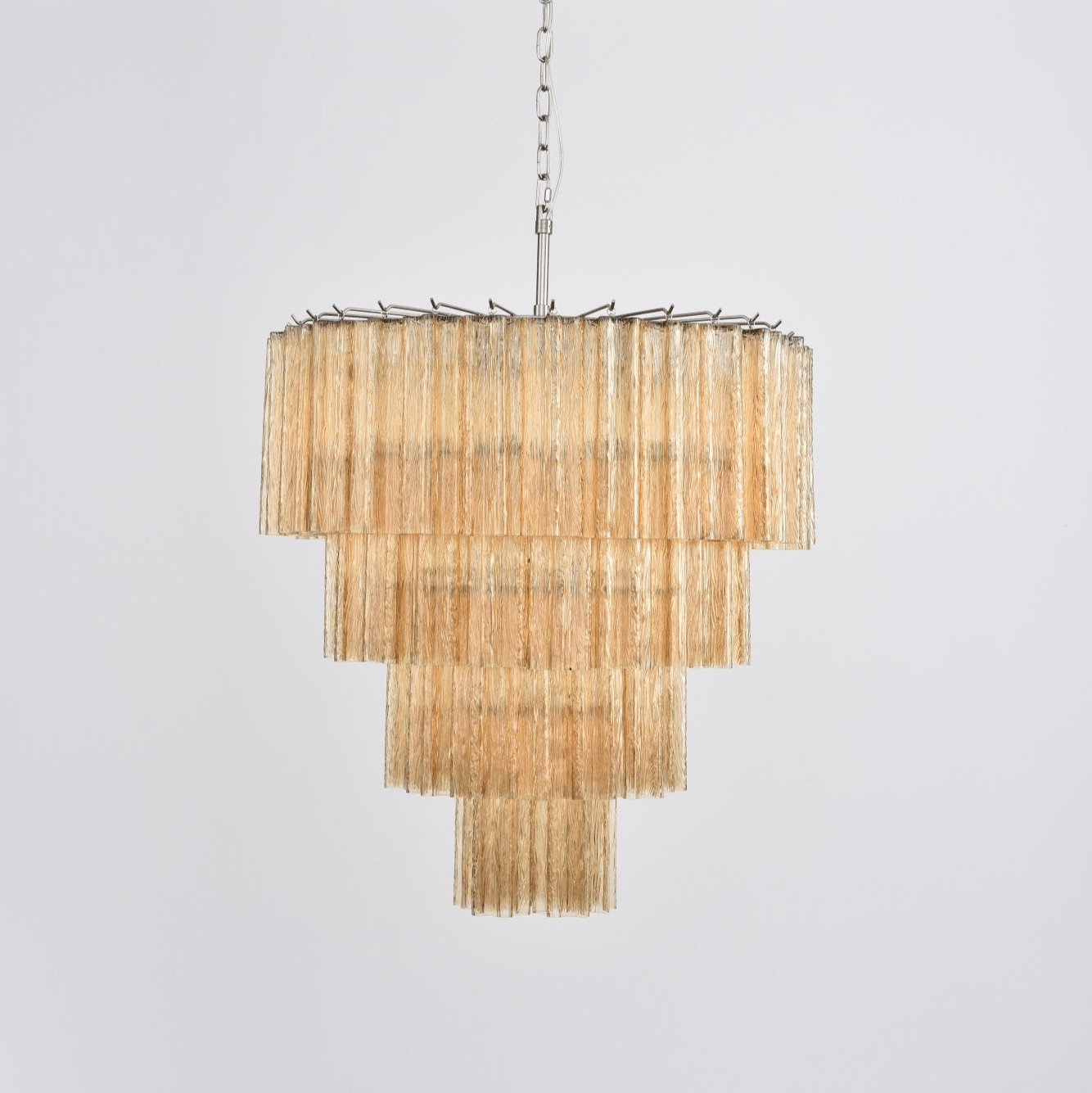 Aurora Chandelier Cascade Layered Glass Elegant Vintage - Blowlighting
