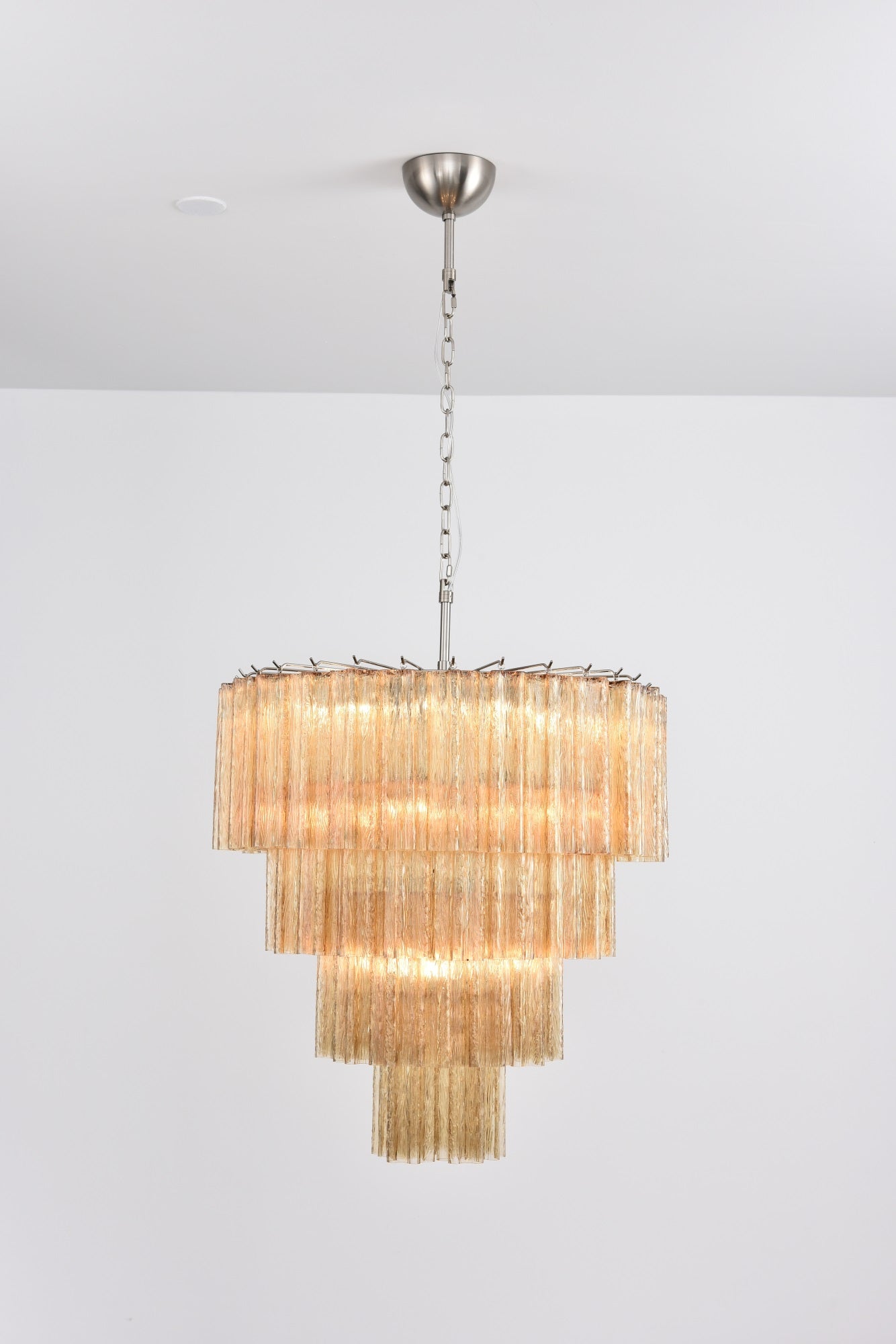 Aurora Chandelier Cascade Layered Glass Elegant Vintage - Blowlighting