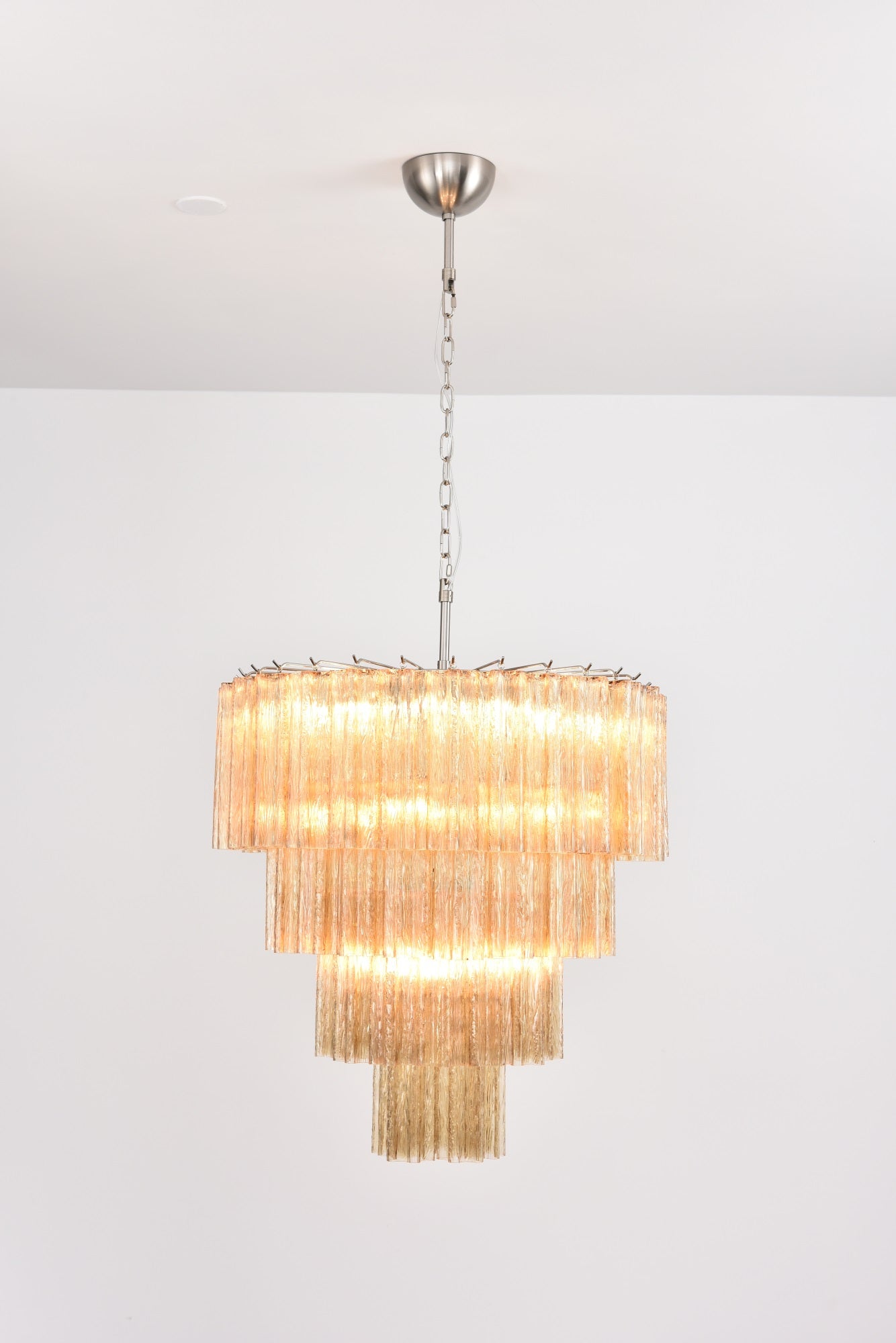 Aurora Chandelier Cascade Layered Glass Elegant Vintage - Blowlighting