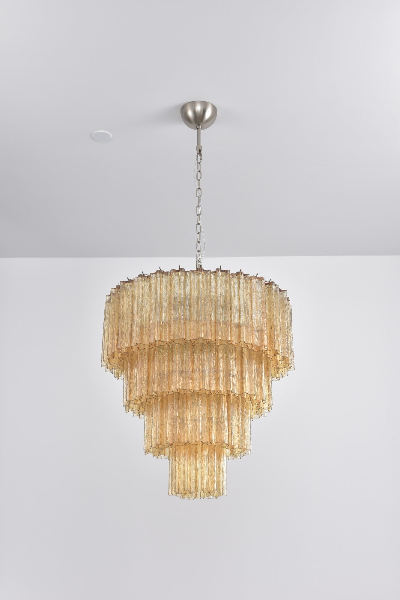 Aurora Chandelier Cascade Layered Glass Elegant Vintage - Blowlighting