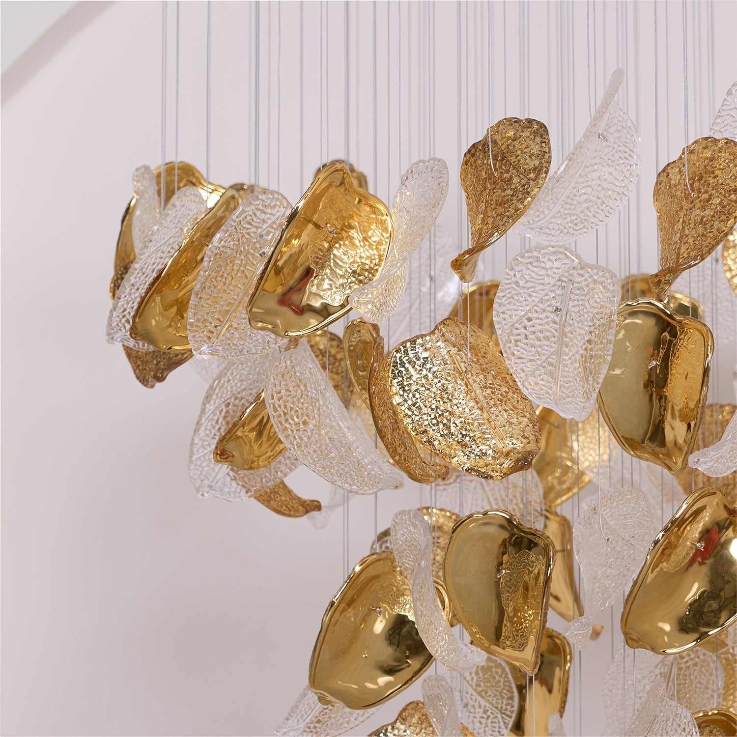 Cesilila Iridescent Metal Leaf Pendant Light - Blowlighting