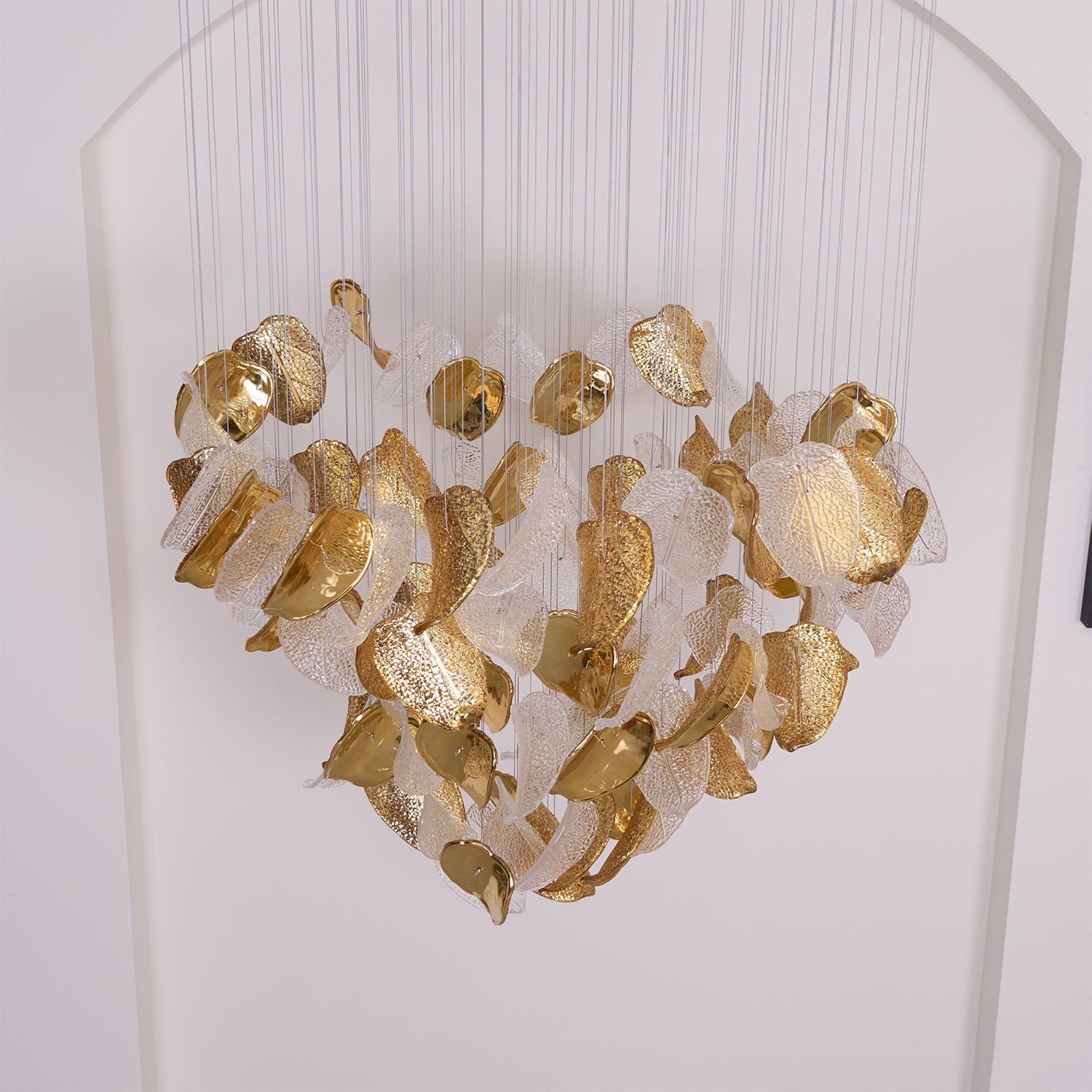 Cesilila Iridescent Metal Leaf Pendant Light - Blowlighting