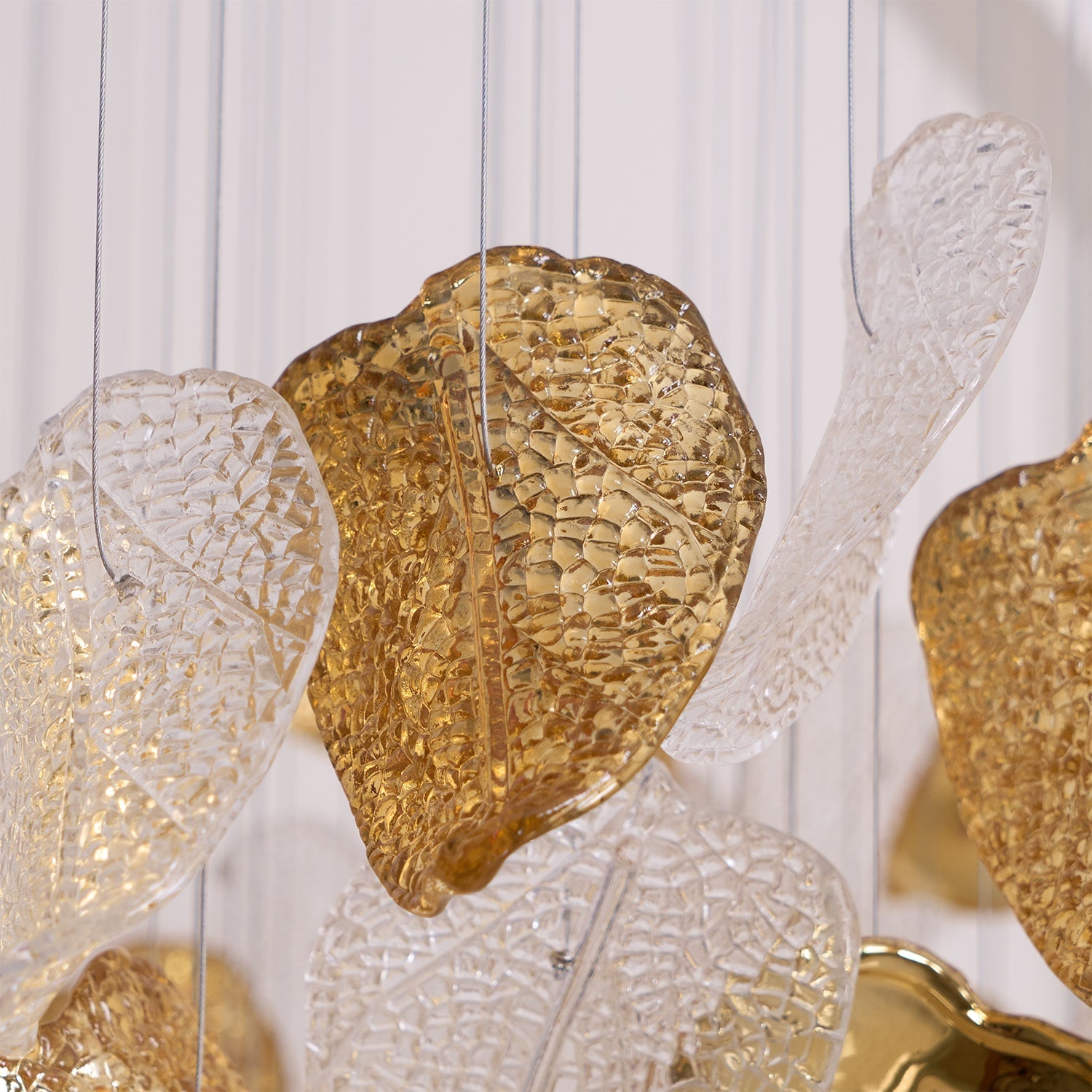 Cesilila Iridescent Metal Leaf Pendant Light - Blowlighting