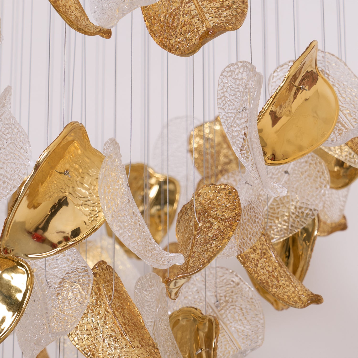 Cesilila Iridescent Metal Leaf Pendant Light - Blowlighting