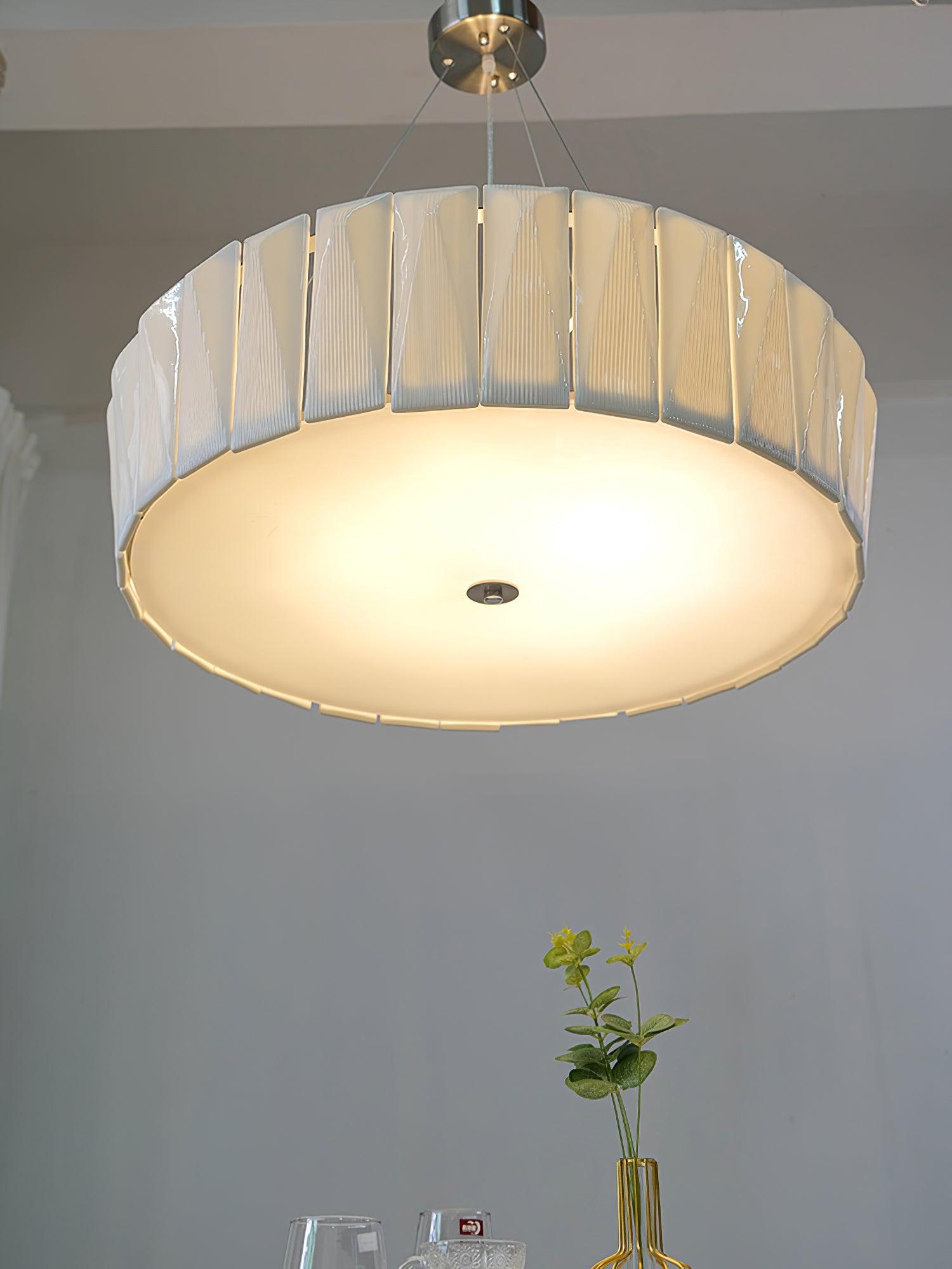 Vaeliora Ribbed Ceramic Pendant Light - Blowlighting