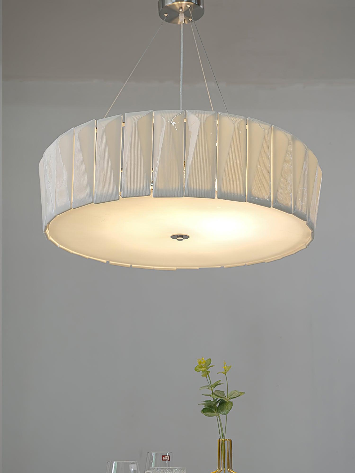 Vaeliora Ribbed Ceramic Pendant Light - Blowlighting