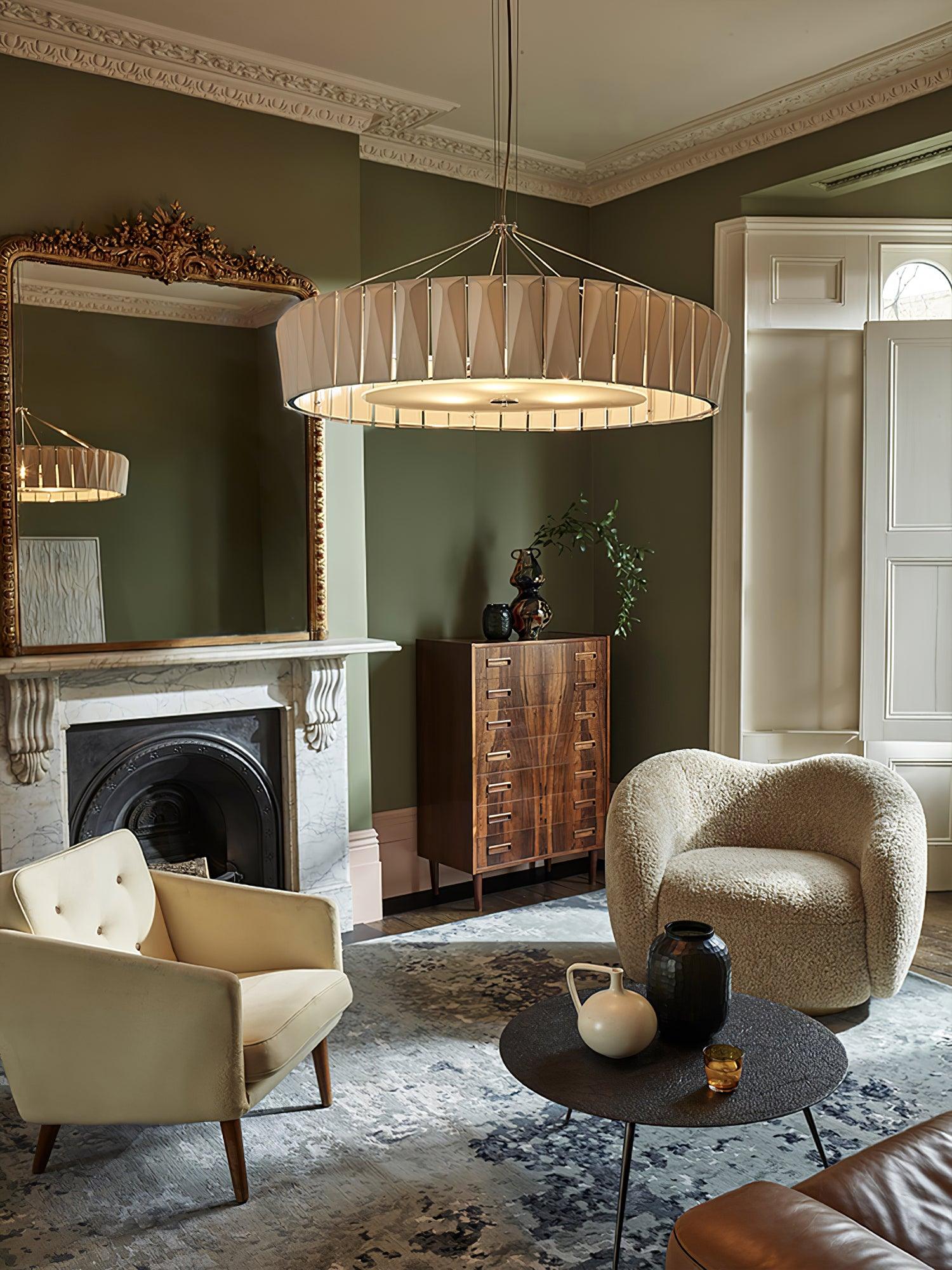 Vaeliora Ribbed Ceramic Pendant Light - Blowlighting