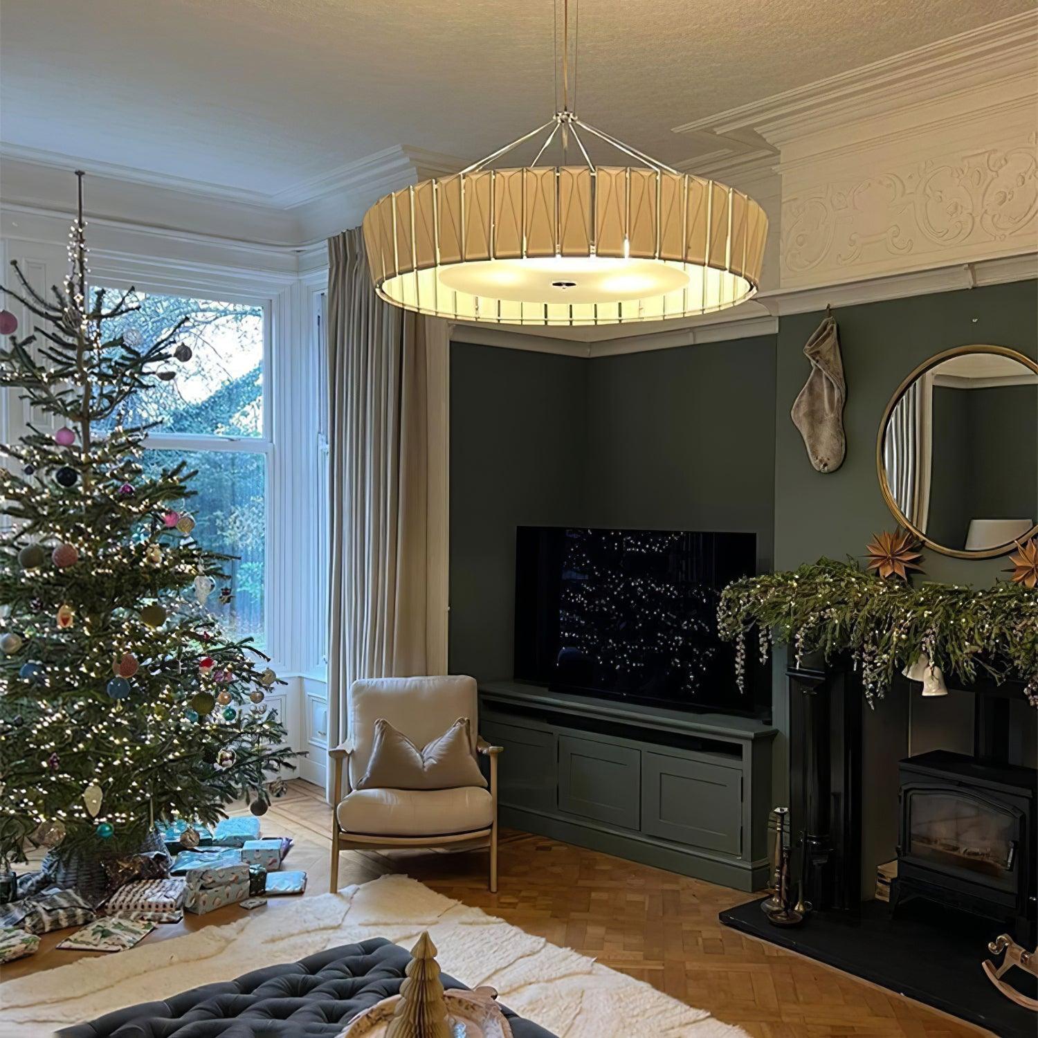 Vaeliora Ribbed Ceramic Pendant Light - Blowlighting