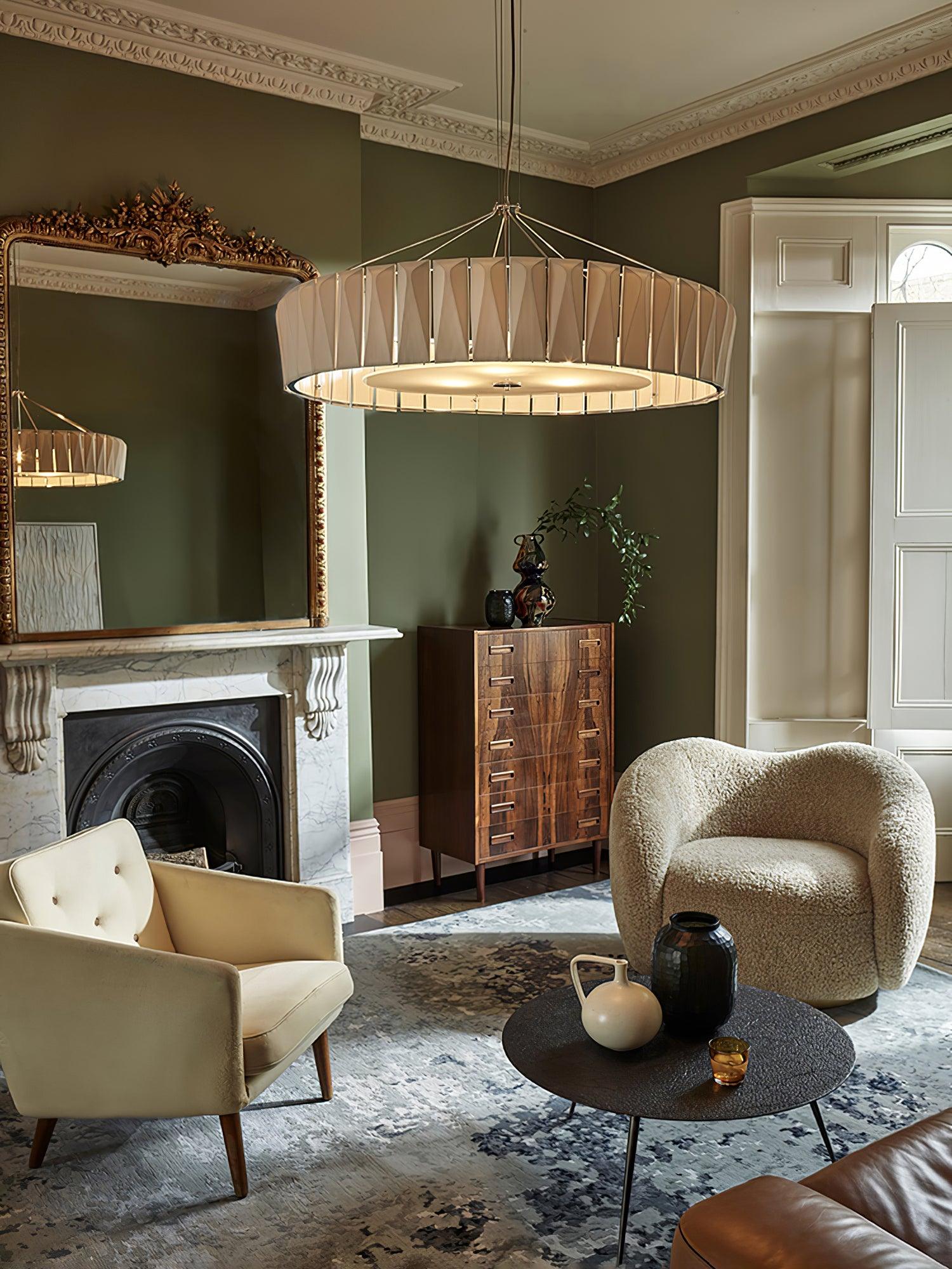 Vaeliora Ribbed Ceramic Pendant Light - Blowlighting