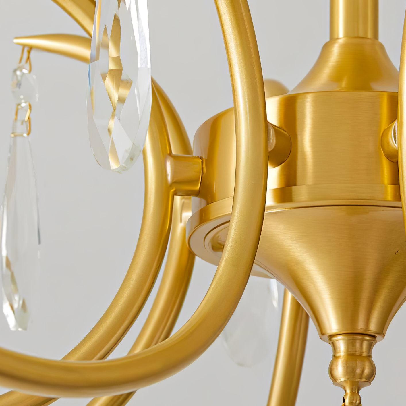 Lumara Petal Glass Brass Chandelier - Blowlighting