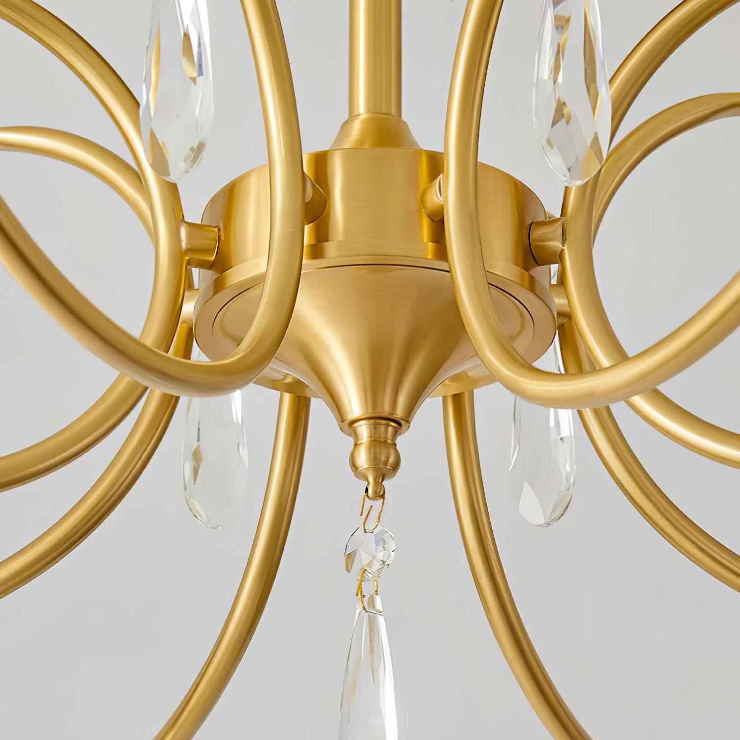 Lumara Petal Glass Brass Chandelier - Blowlighting