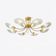 Lumara Petal Glass Brass Chandelier - Blowlighting