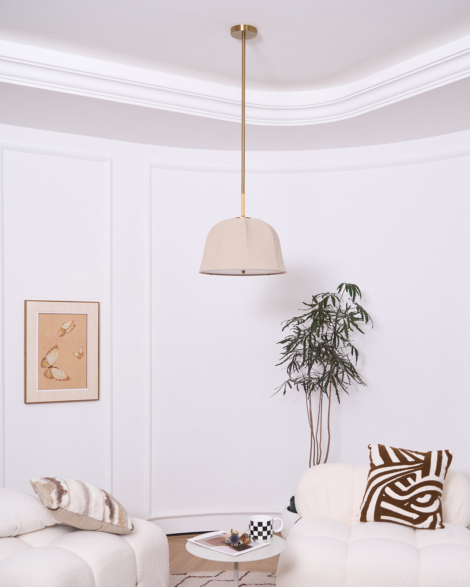 Sienna Linen Pendant Lamp - Blowlighting
