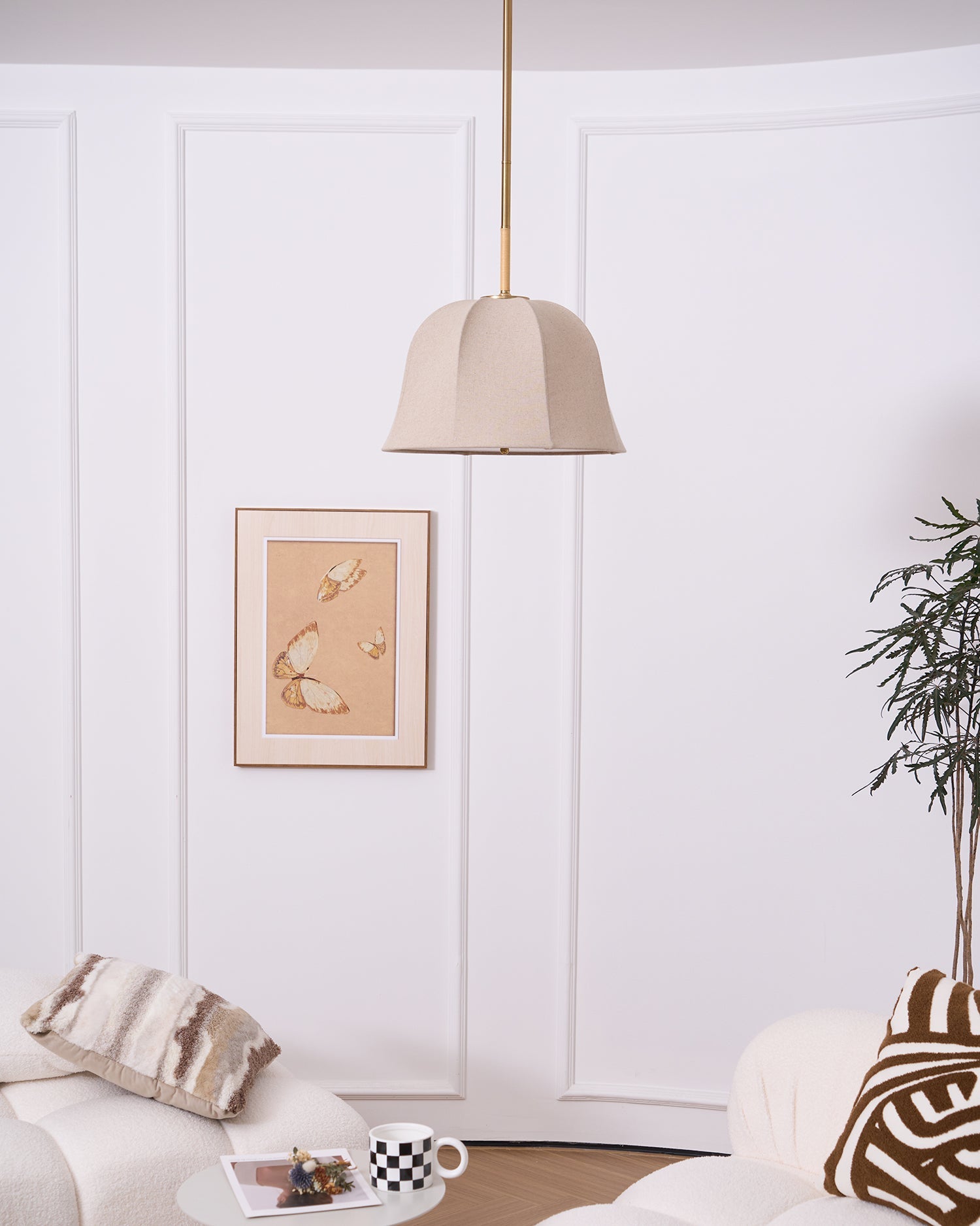 Sienna Linen Pendant Lamp - Blowlighting