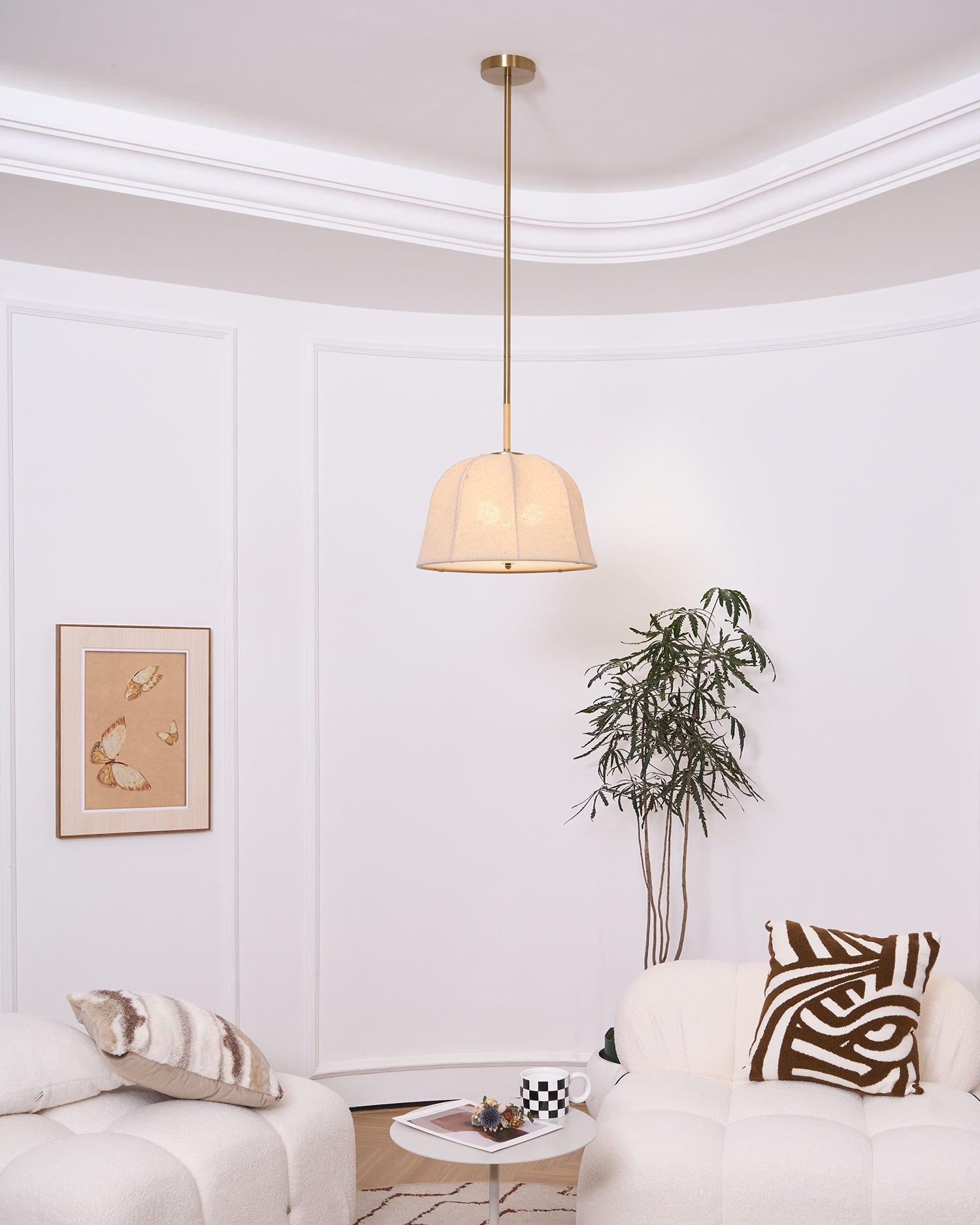 Sienna Linen Pendant Lamp - Blowlighting