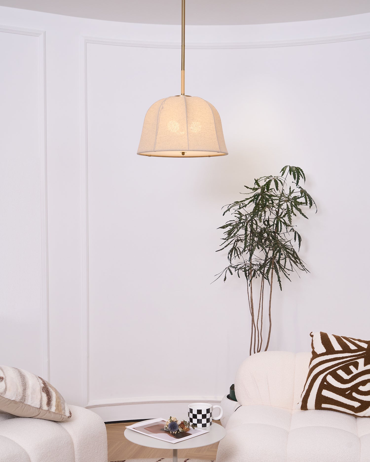 Sienna Linen Pendant Lamp - Blowlighting