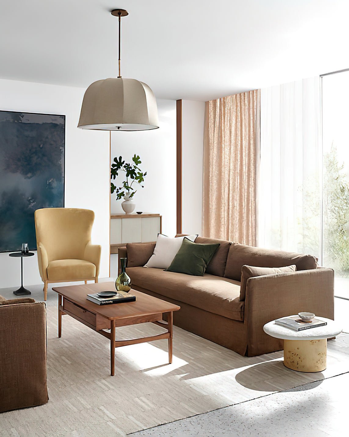 Sienna Linen Pendant Lamp - Blowlighting