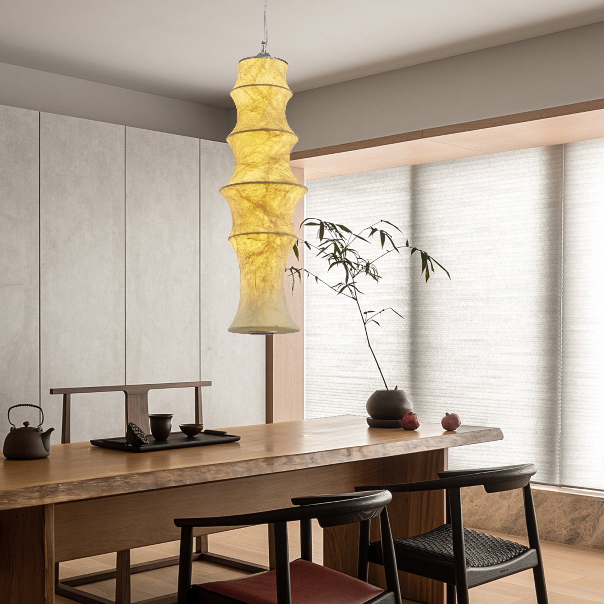Elraeor Layered Mulberry Silk Pendant Light - Blowlighting