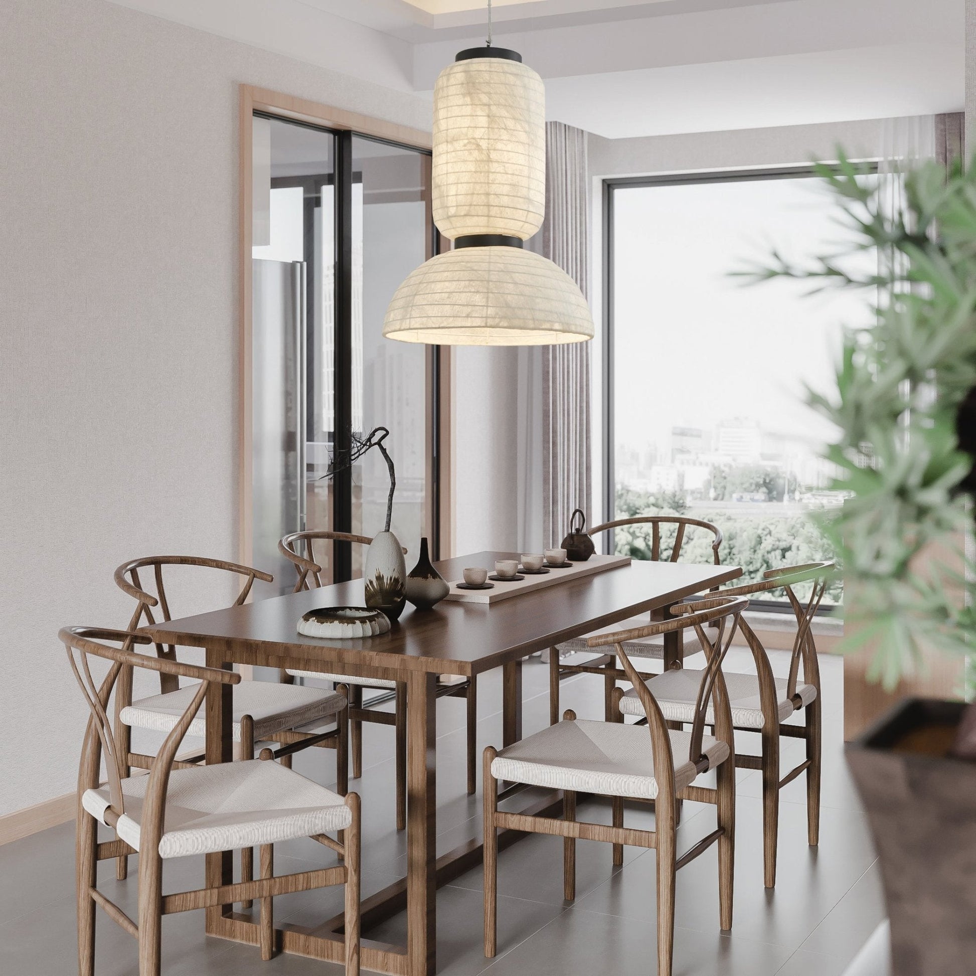 Modern Silk Pendant Light - Blowlighting